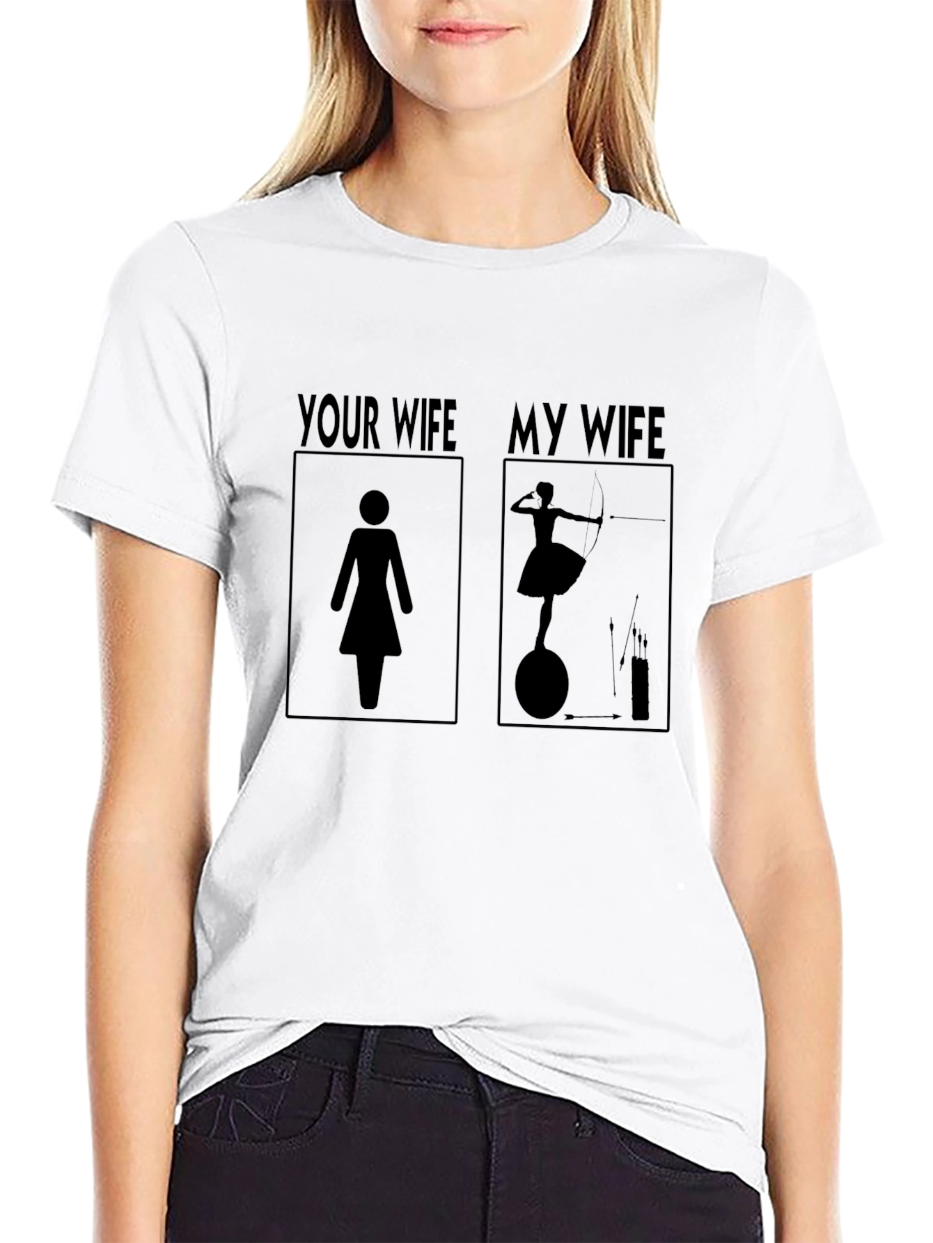 Black Humorous "My Wife" Archer Graphic Tee - Novelty view 9