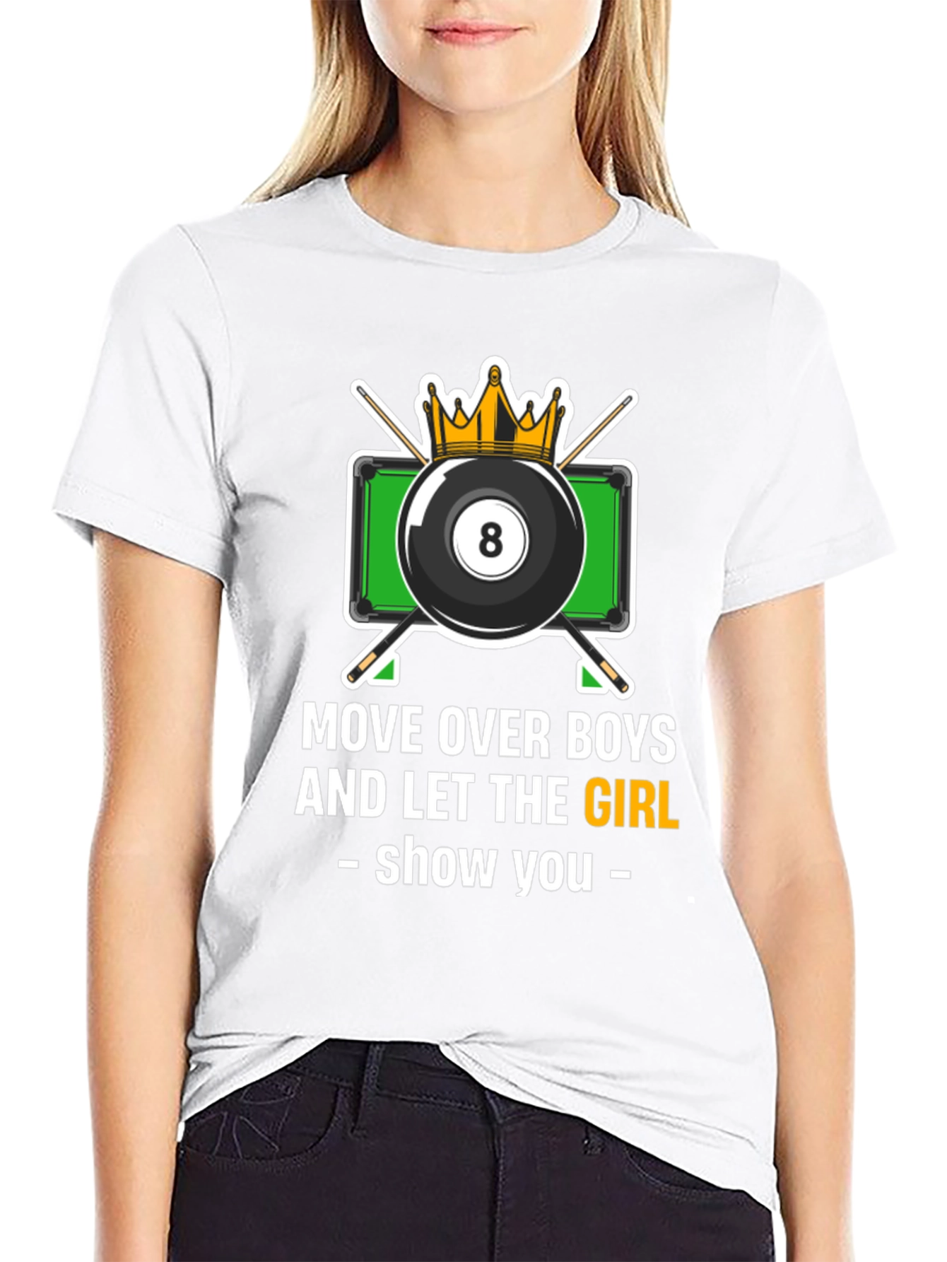 Black Billiards Girl T-Shirt - Move Over Boys view 9