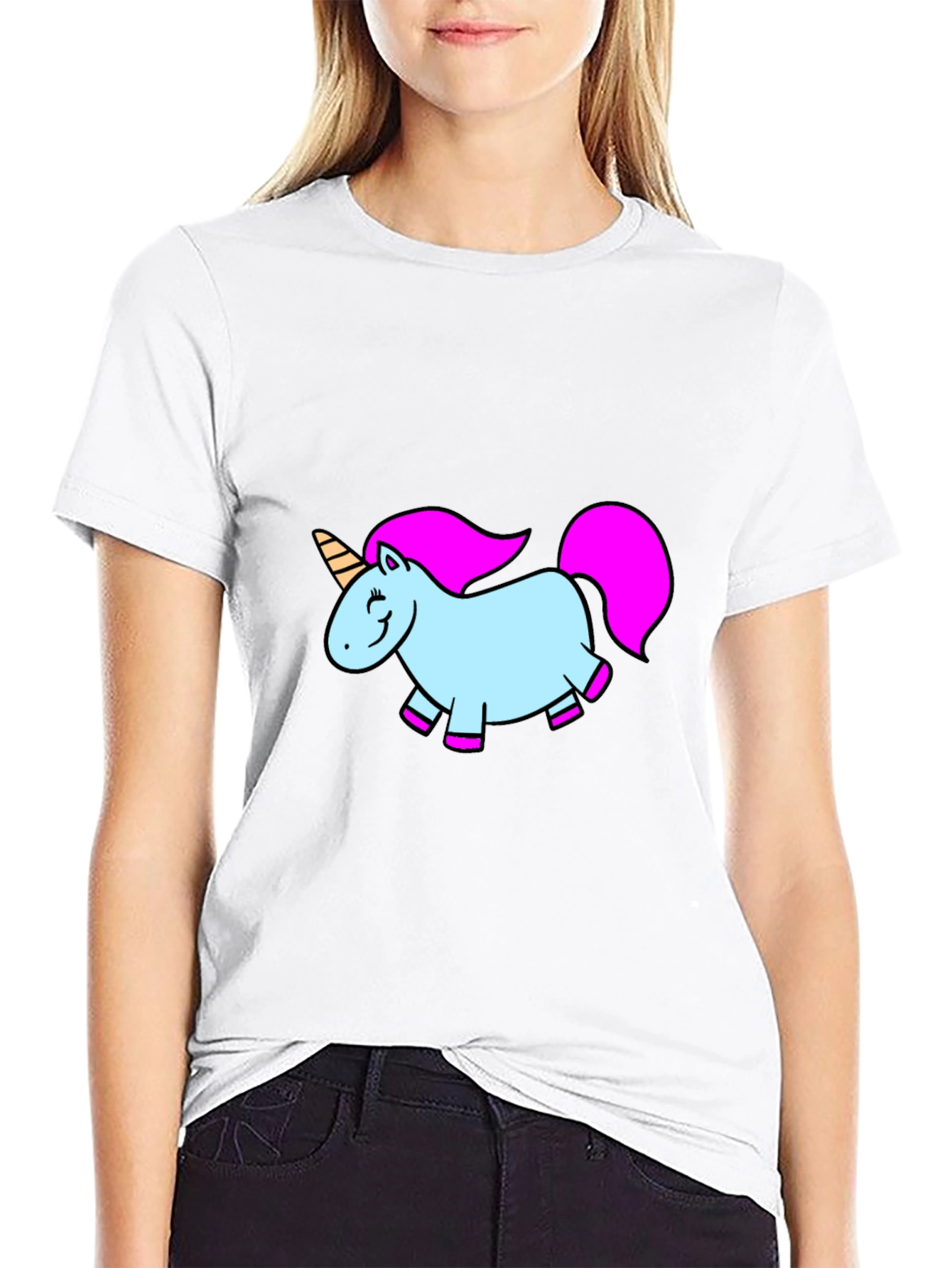 Black Unicorn Graphic Black T-Shirt view 9