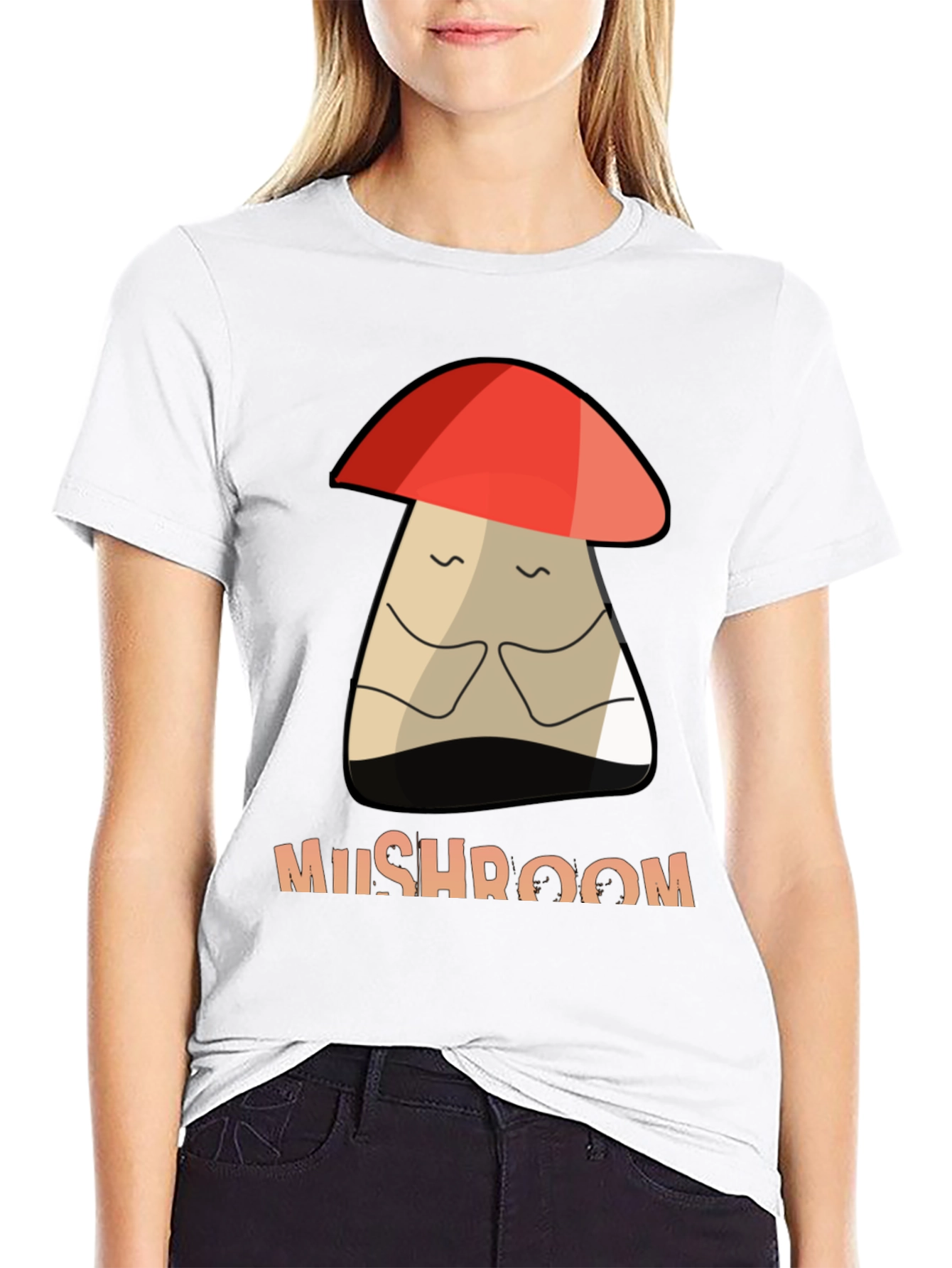 Black Mushroom Graphic Tee - Unisex Cotton T-Shirt view 9