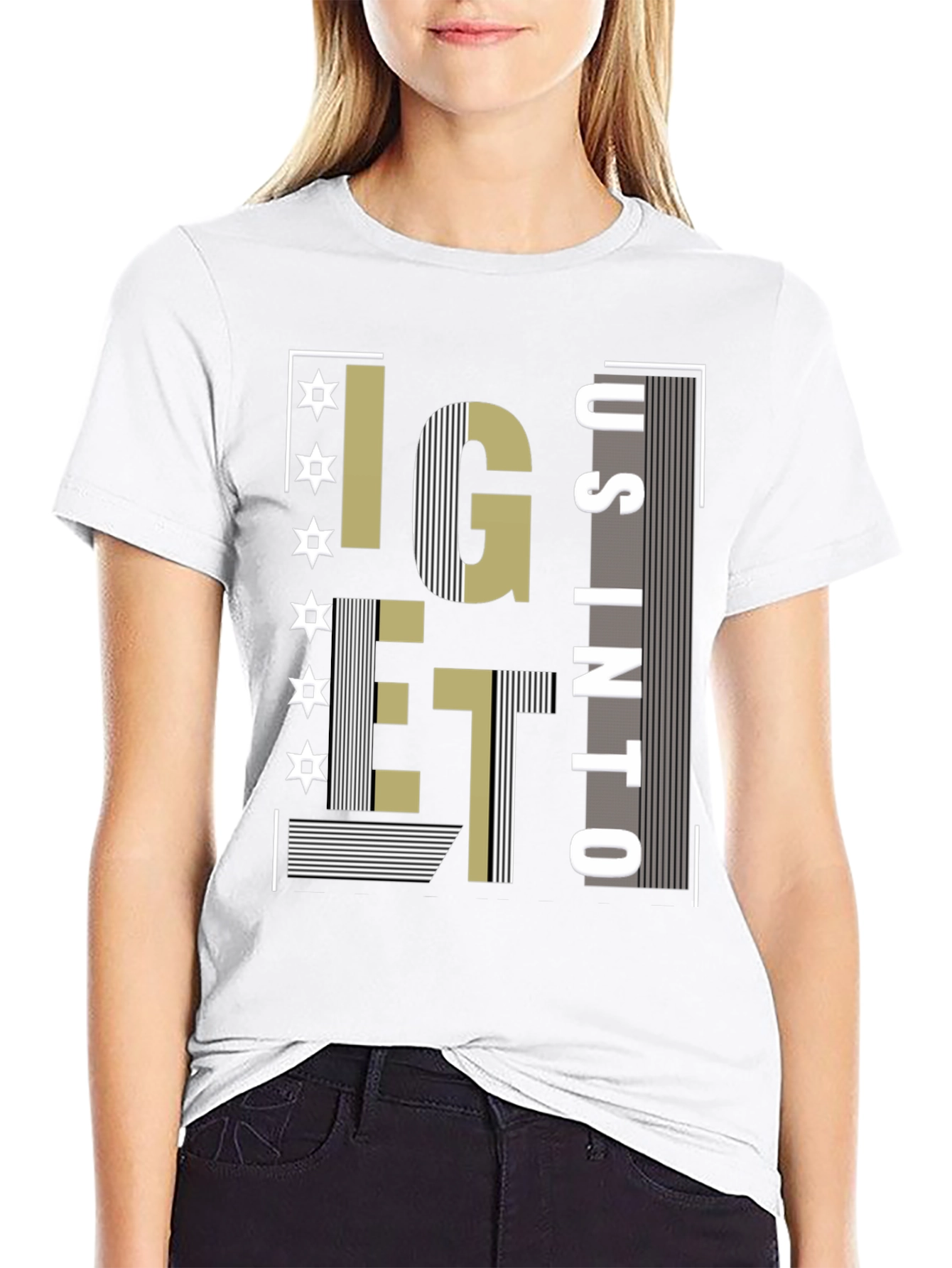 Black Stylish Graphic Tee - I Get Us Into... view 9