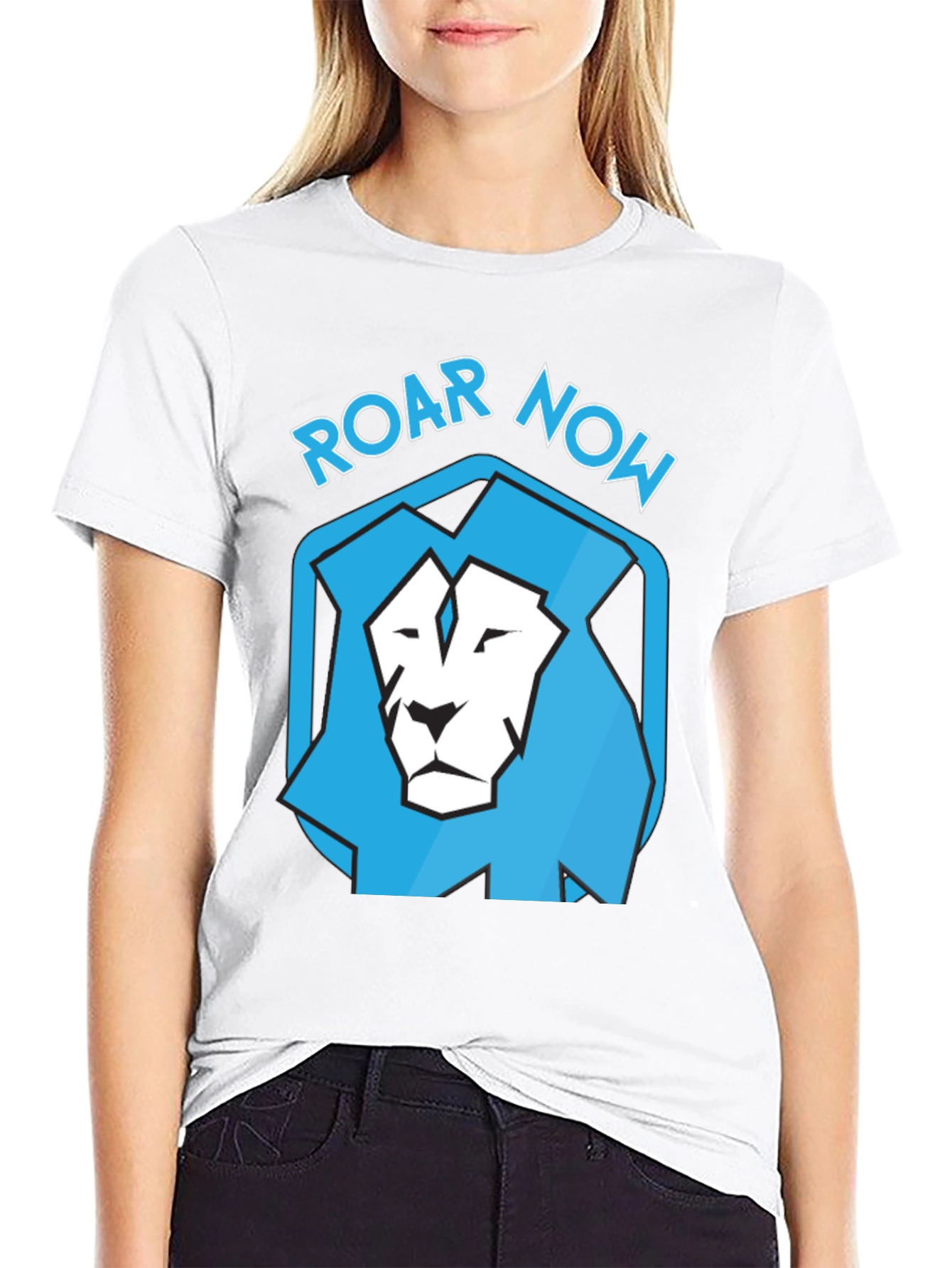 Black Roar Now Graphic Tee - Lion Design view 9