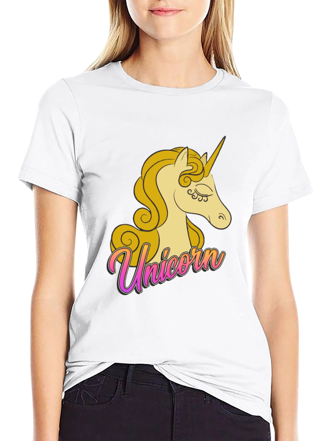 Black Unicorn Graphic Black T-Shirt - Magical Style view 9