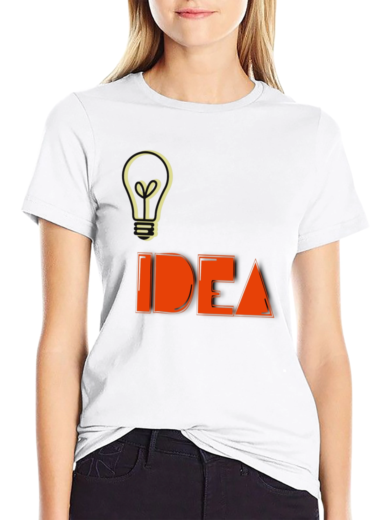 Black Idea Light Bulb Graphic Tee - Think Outside the Box view 9
