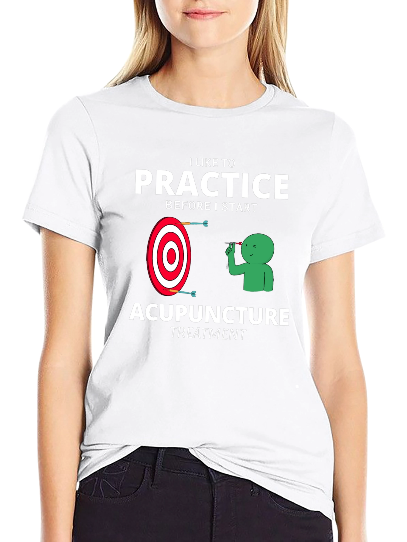 Black Acupuncture Practice Funny T-Shirt view 9