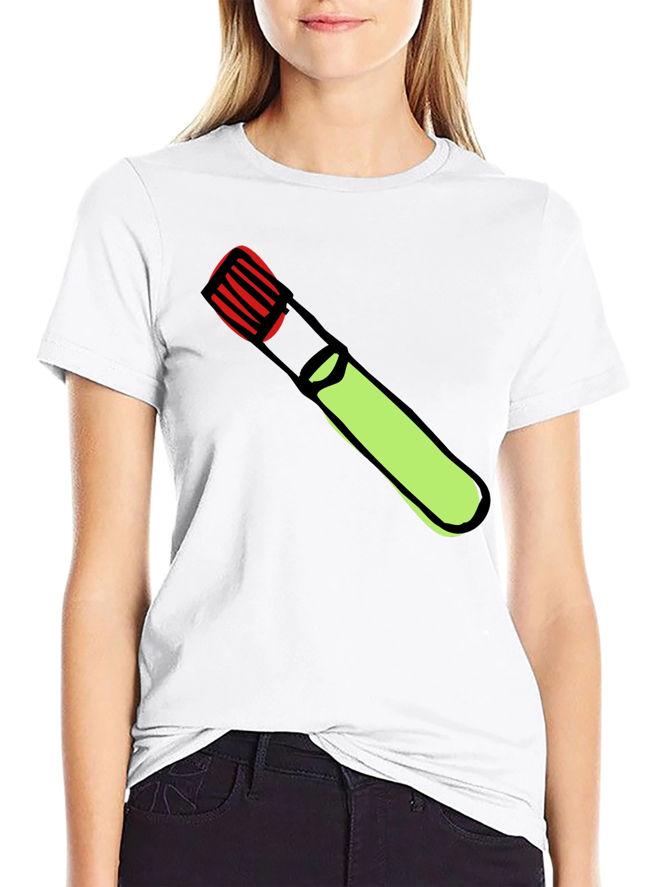 Black Novelty Marker Graphic Tee - Men's Black T-Shirt view 9