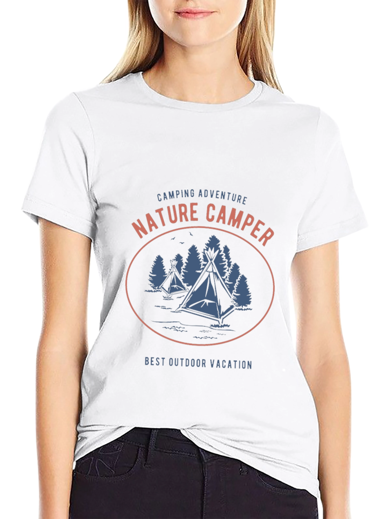 Black Nature Camper Graphic T-Shirt view 9