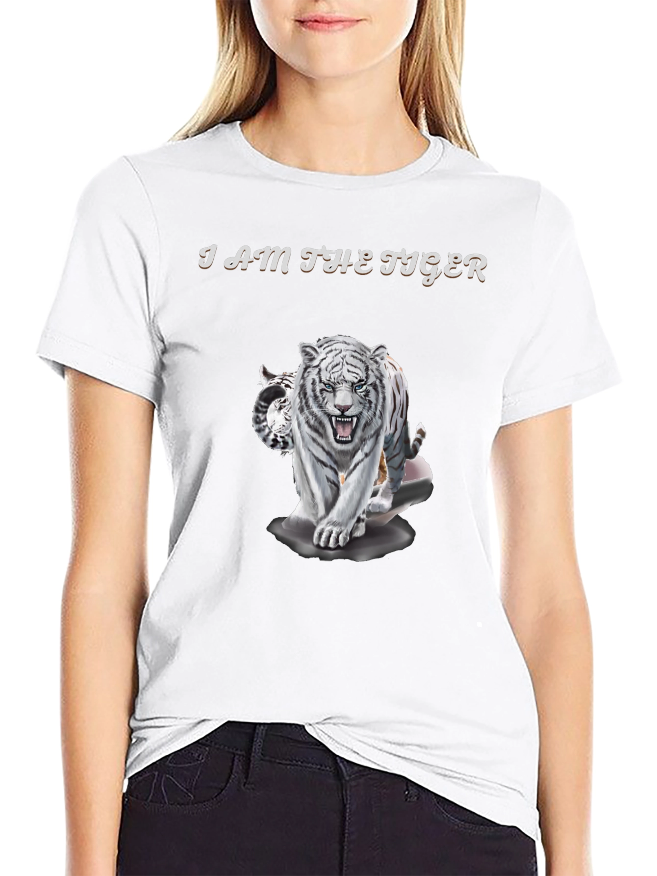 Black I Am The Tiger Graphic Tee view 9