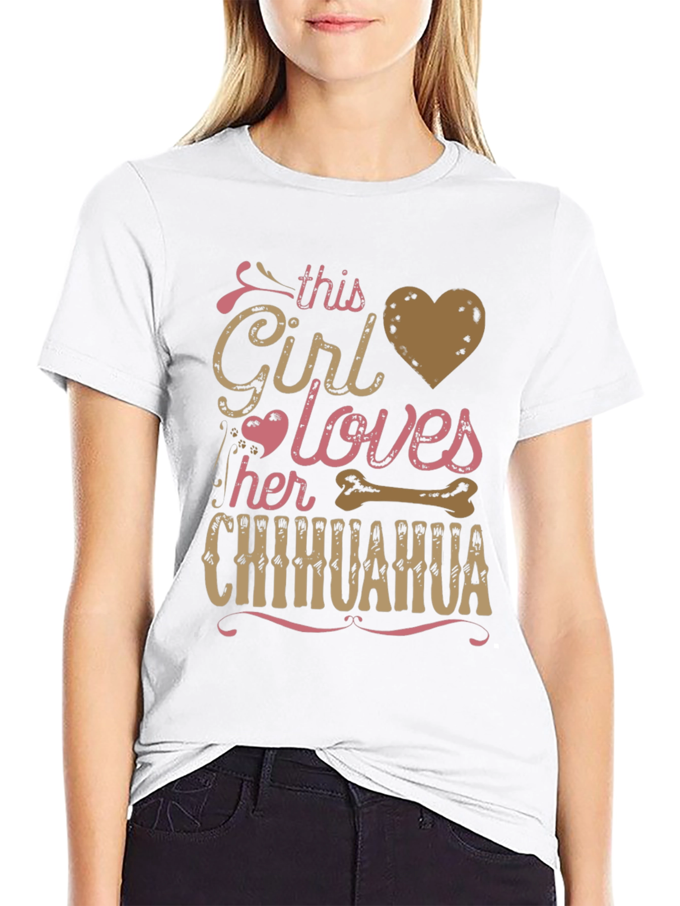 Girl Loves Chihuahua T-Shirt - Dog Lover Tee - 9