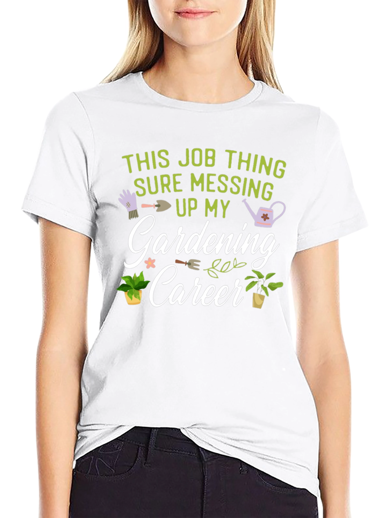 Black Gardening Career Graphic T-Shirt view 9