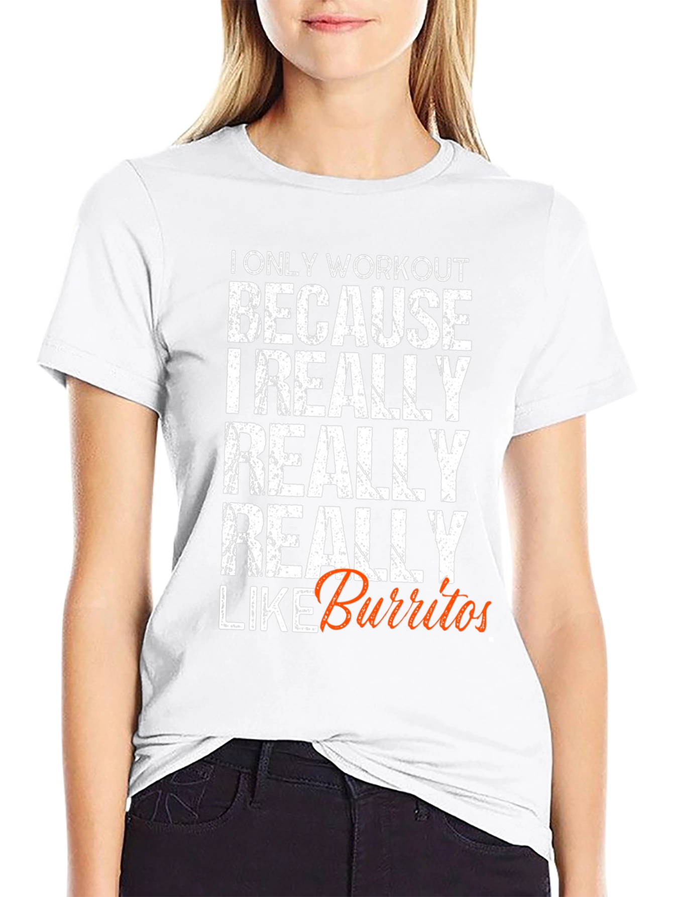 Black Workout for Burritos Funny T-Shirt view 9