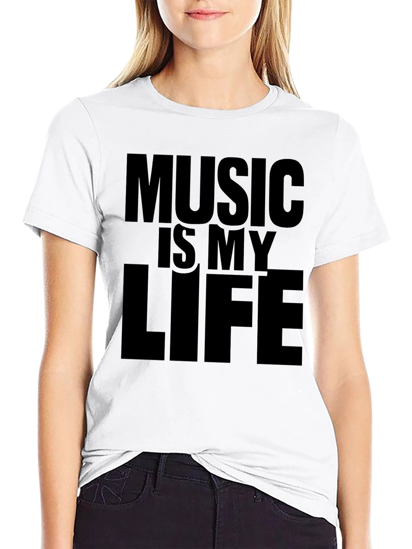 Black Music Is My Life Black Graphic Tee view 9