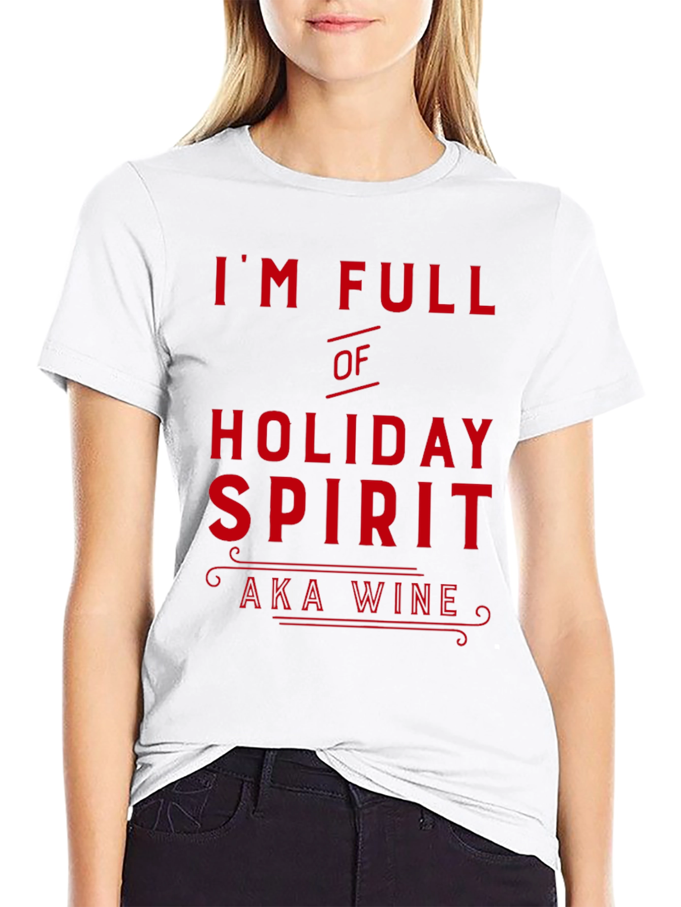 Black Holiday Spirit Wine Lover Black T-Shirt view 9