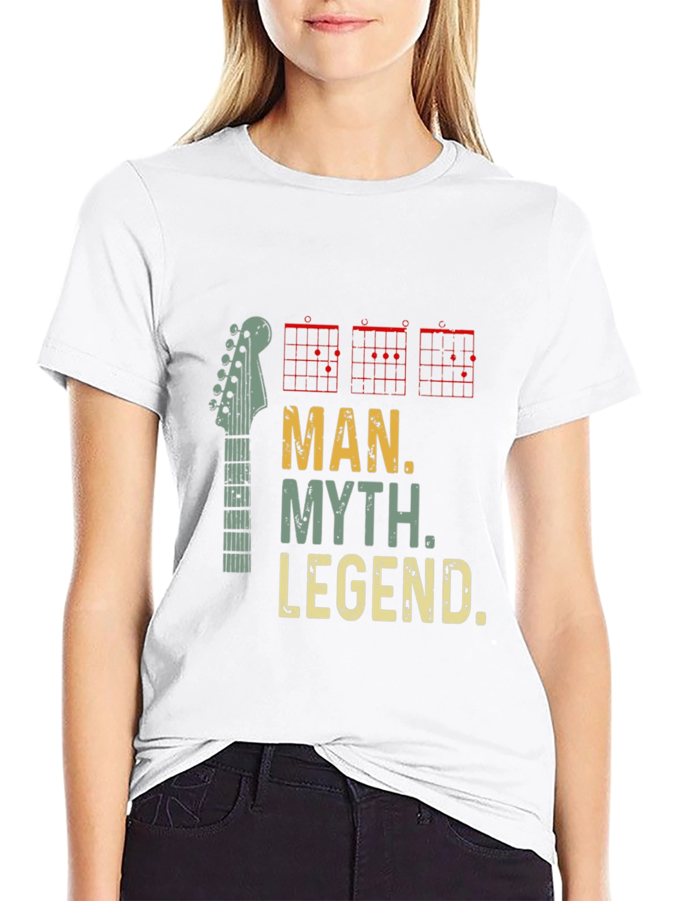 Black Man Myth Legend Guitar T-Shirt - Musician Tee view 9