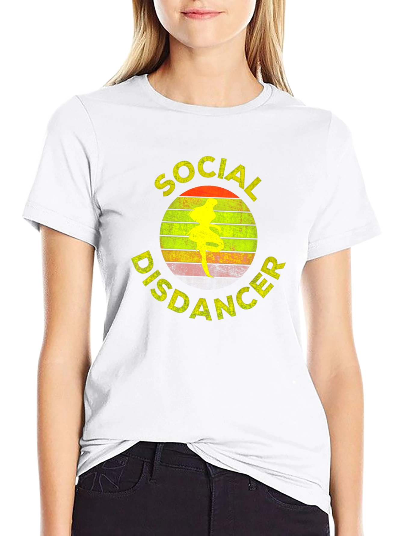 Black Social Disdancer T-Shirt - Dance with Distance! view 9