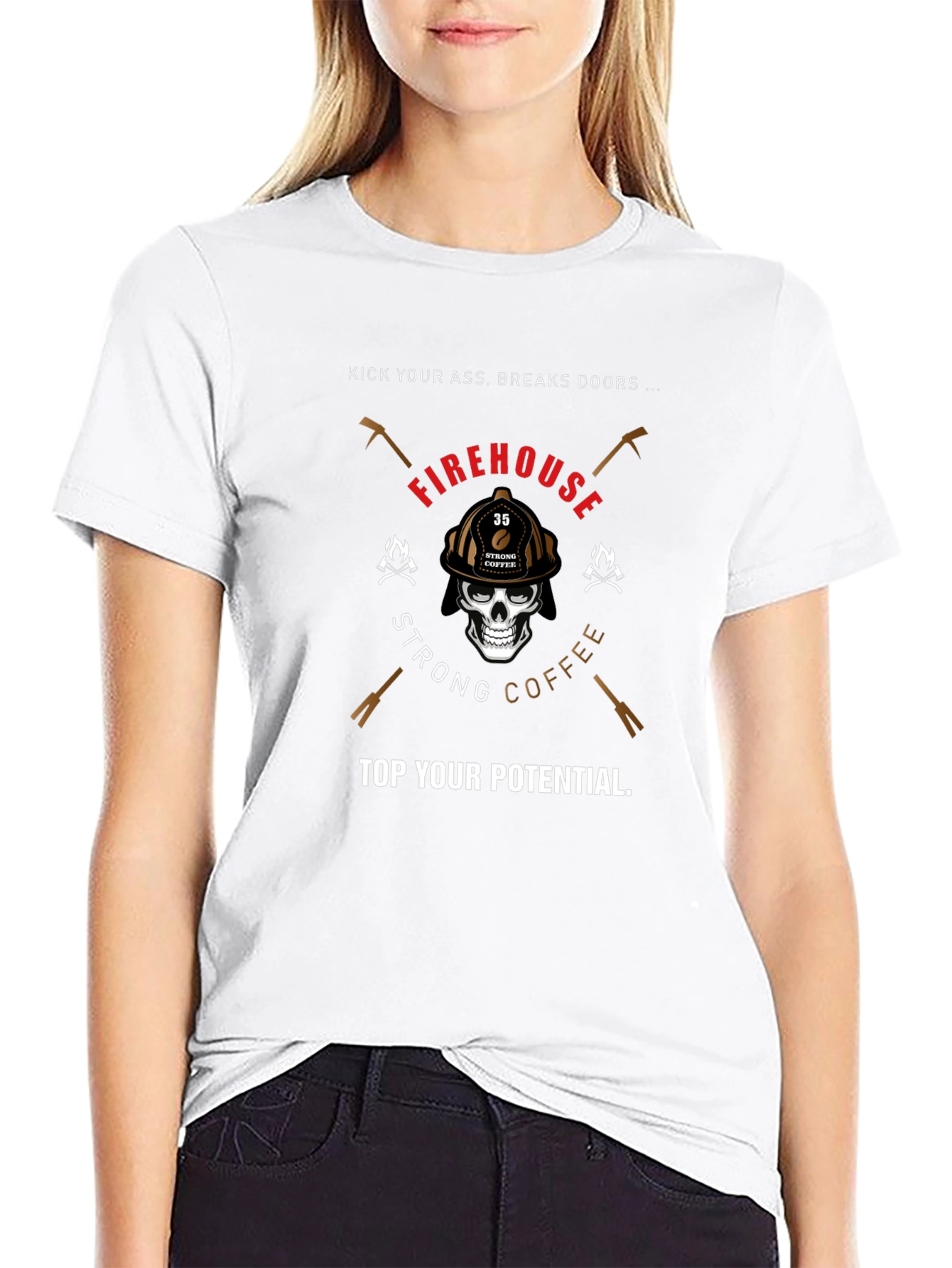 Black Firehouse Strong Coffee T-Shirt view 9