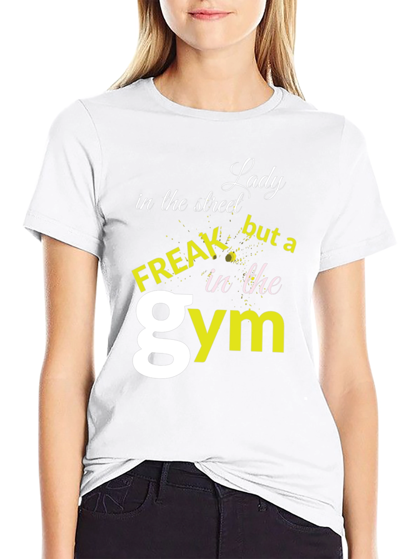 Black Lady in the Street Freak in the Gym T-Shirt view 9