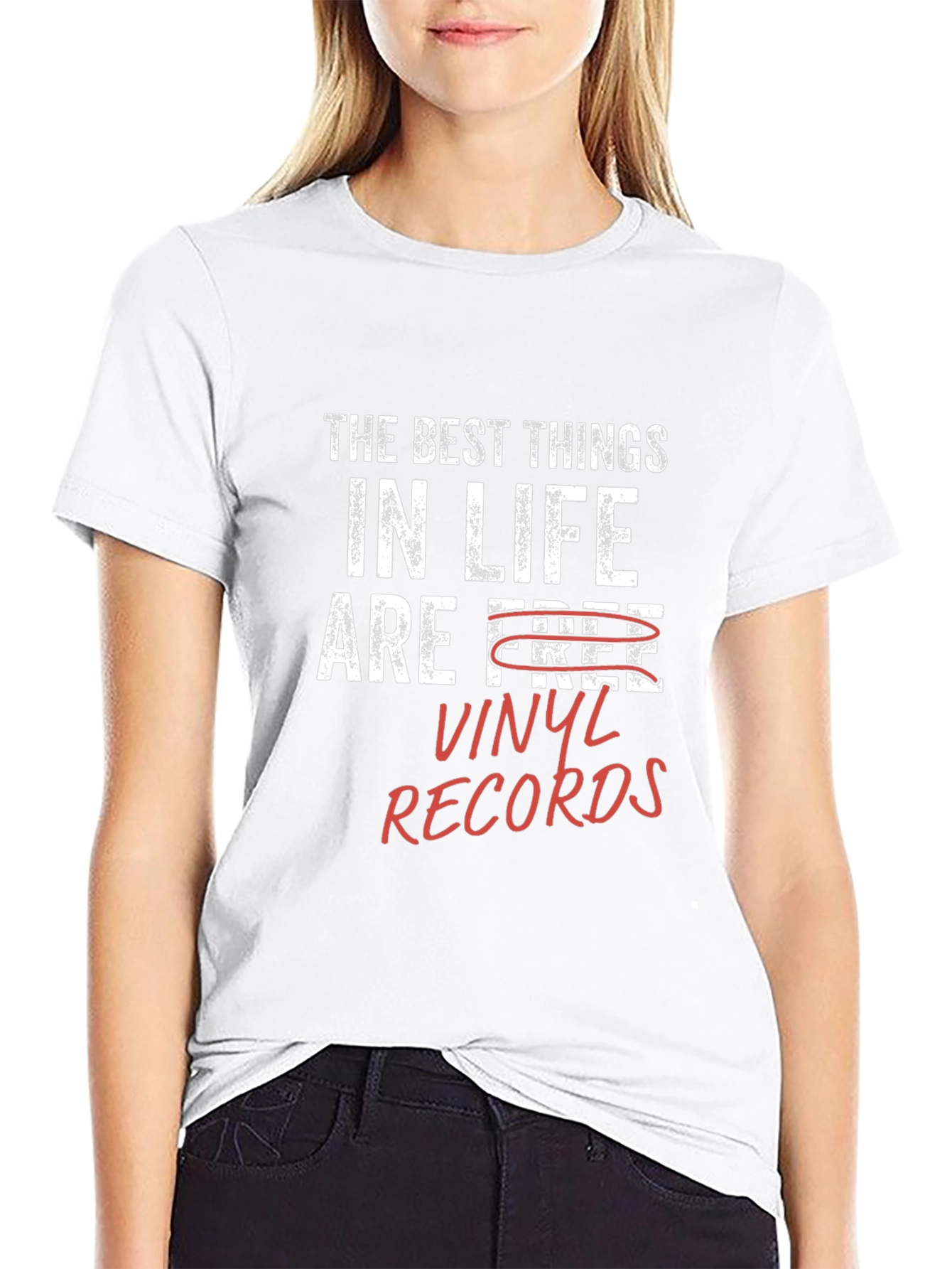 Black Vinyl Records T-Shirt - The Best Things in Life Are Vinyl view 9
