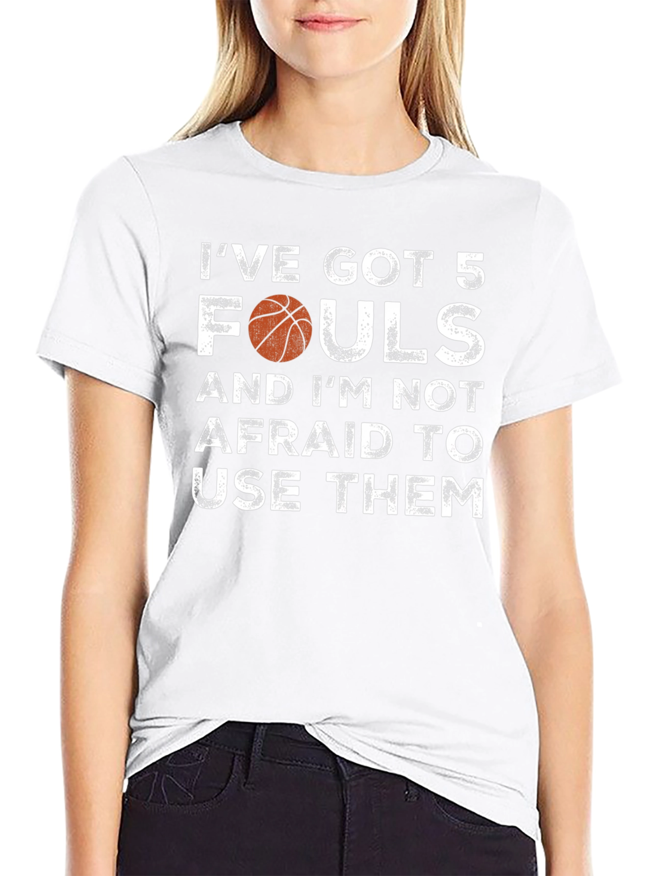 Black Basketball Fouls Graphic T-Shirt view 9