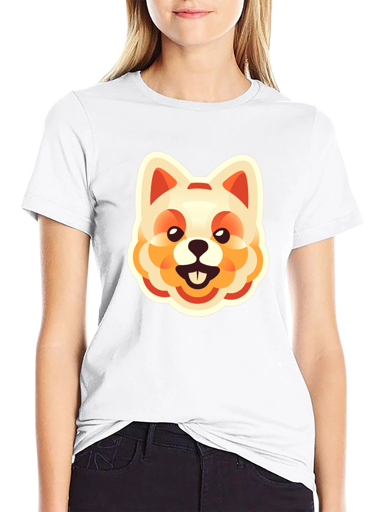 Black Dog Graphic Tee - Cute Cartoon Animal Print view 9