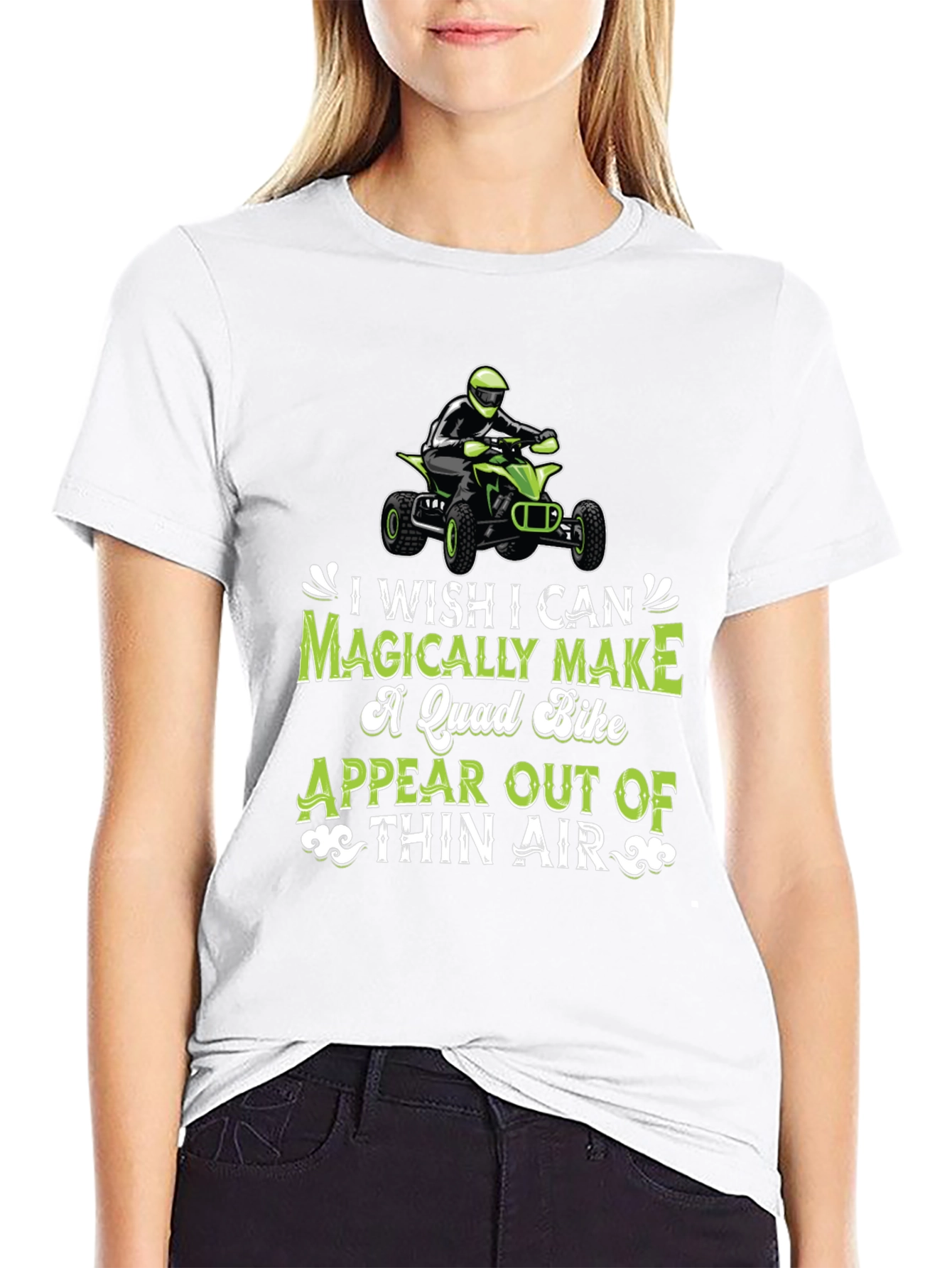 Black Magically Make Quad Bike T-Shirt - ATV Rider view 9