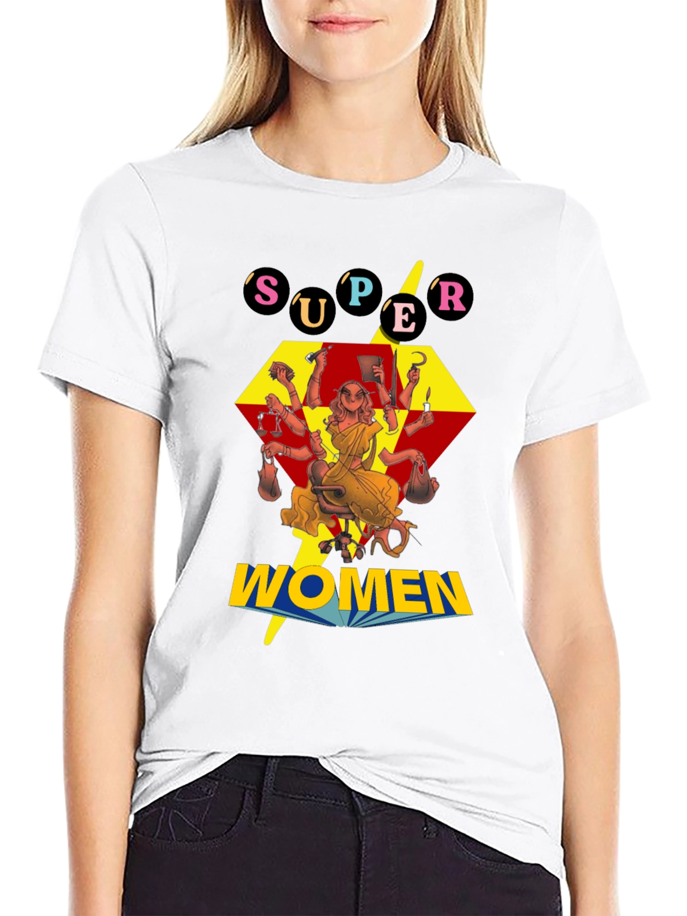 Super Women Graphic Tee - Empowering Design - 9