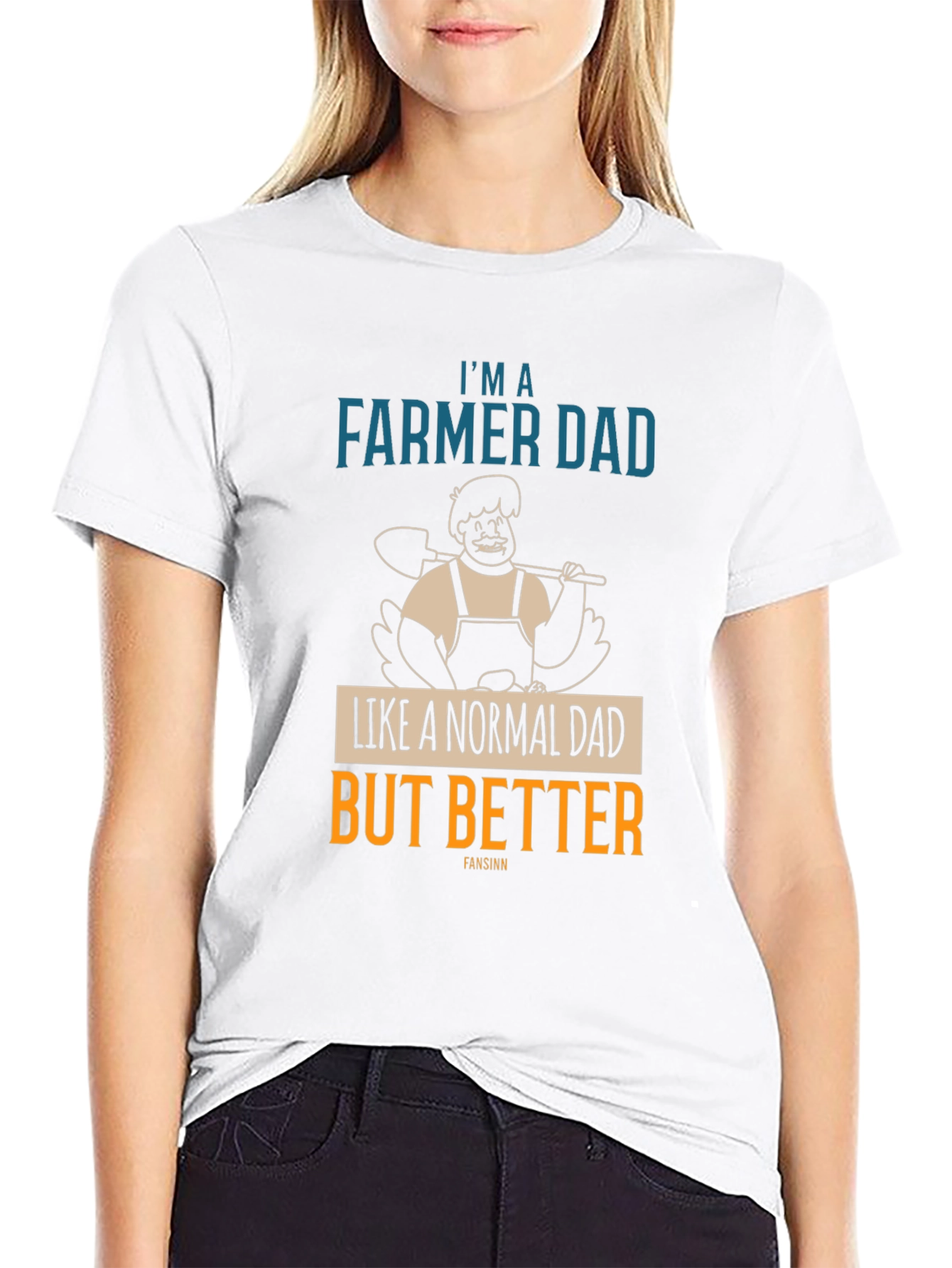 Black Farmer Dad T-Shirt - Like a Normal Dad But Better view 9