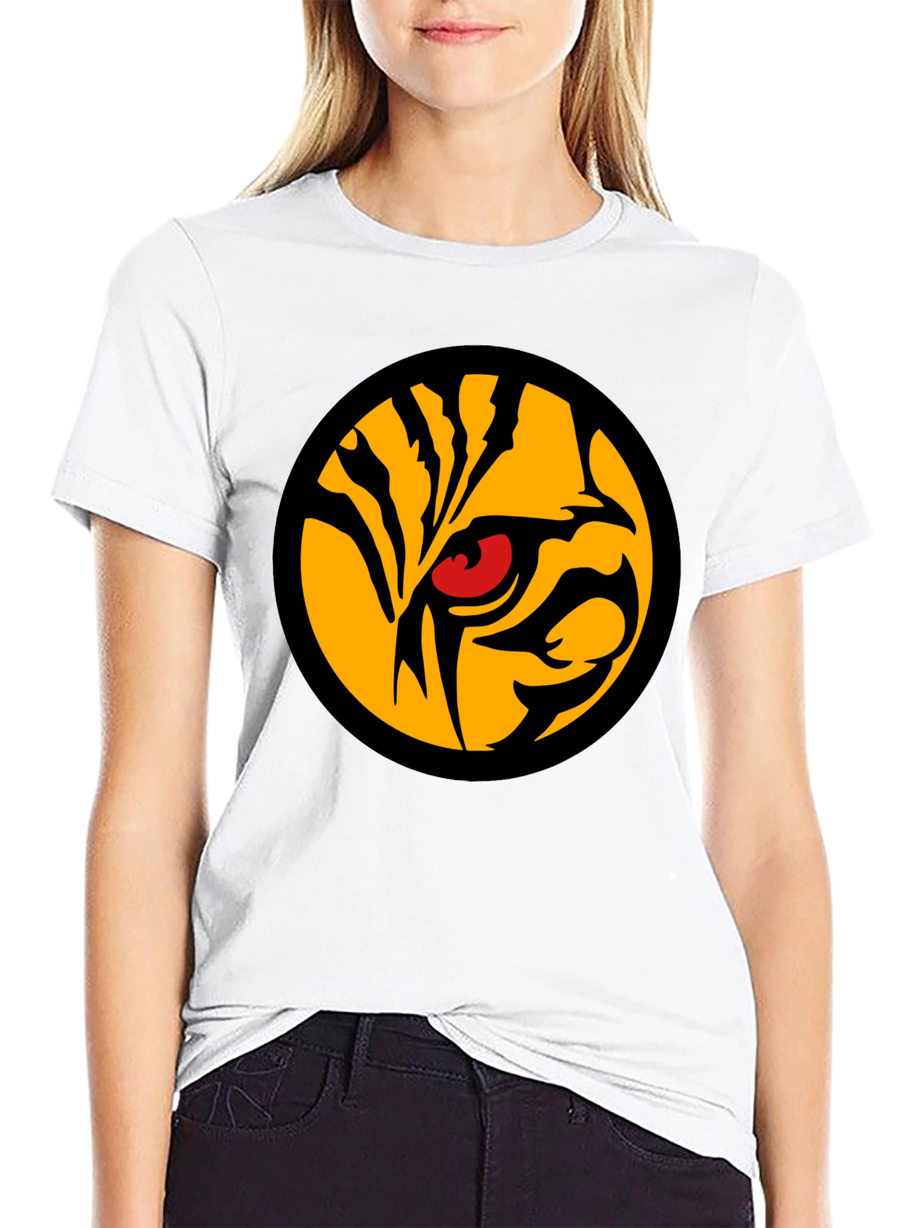 Black Tiger Eye Graphic Tee - Men's Black T-Shirt view 9