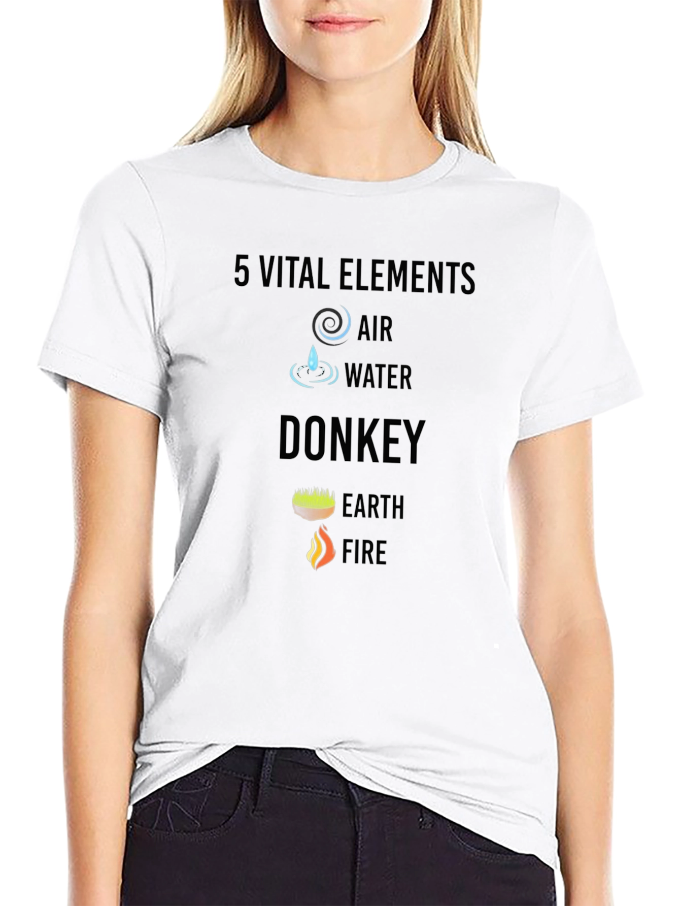 Black 5 Vital Elements Funny T-Shirt view 9