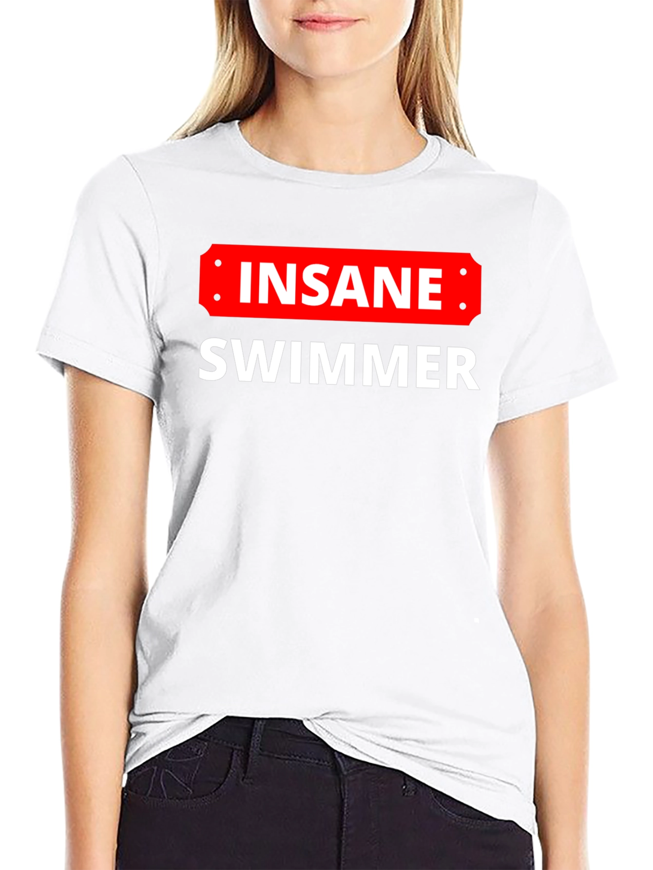 Insane Swimmer T-Shirt - Black Cotton Tee - 9