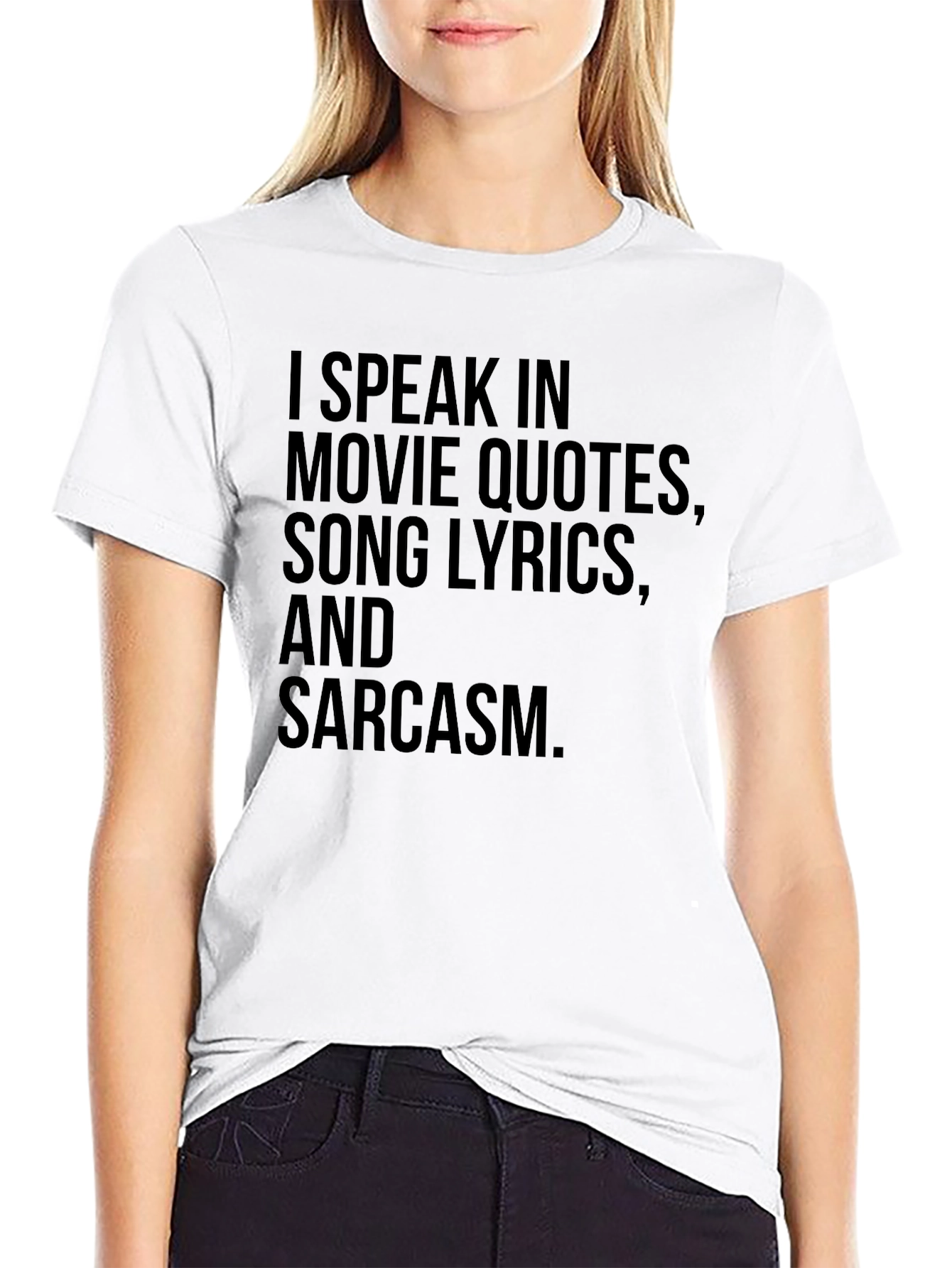 Black I Speak in Movie Quotes T-Shirt view 9