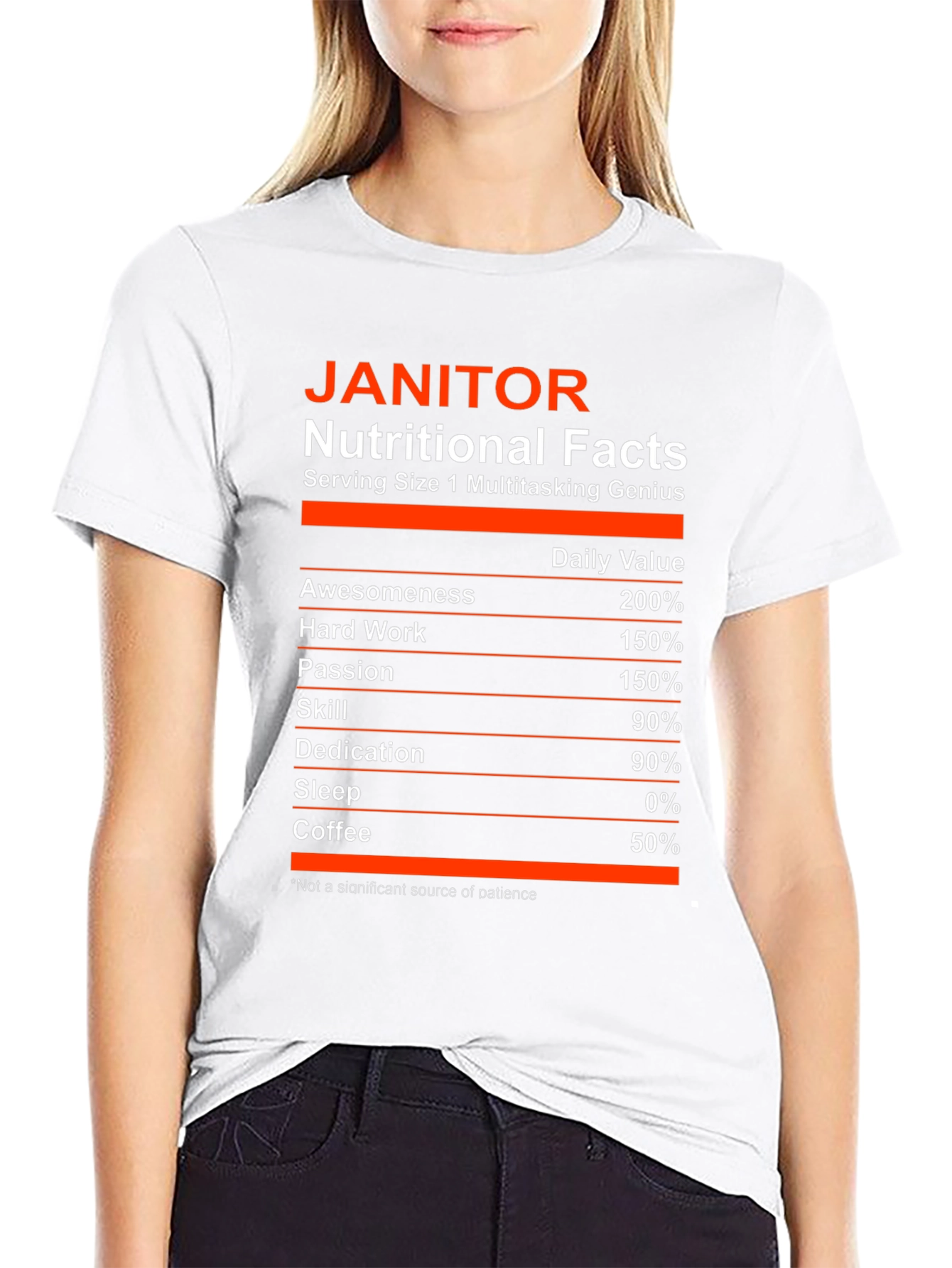 Black Janitor Nutritional Facts T-Shirt Funny Cleaning Crew Tee view 9