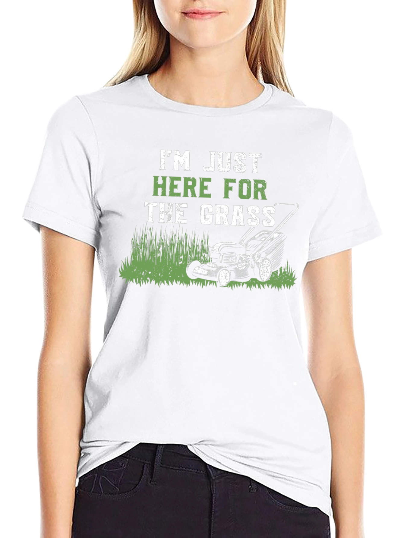 Black I'm Just Here For The Grass T-Shirt view 9
