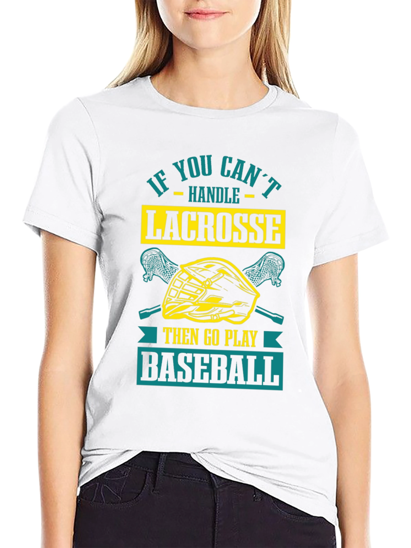 Black Lacrosse vs. Baseball Graphic Tee view 9
