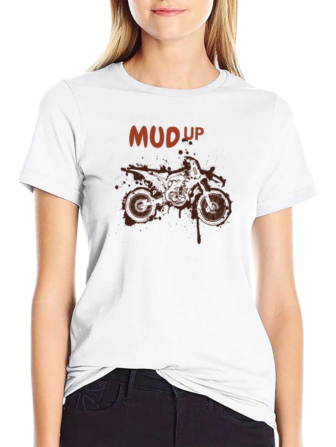 Black Mud Up Motocross T-Shirt - Dirt Bike Graphic Tee view 9