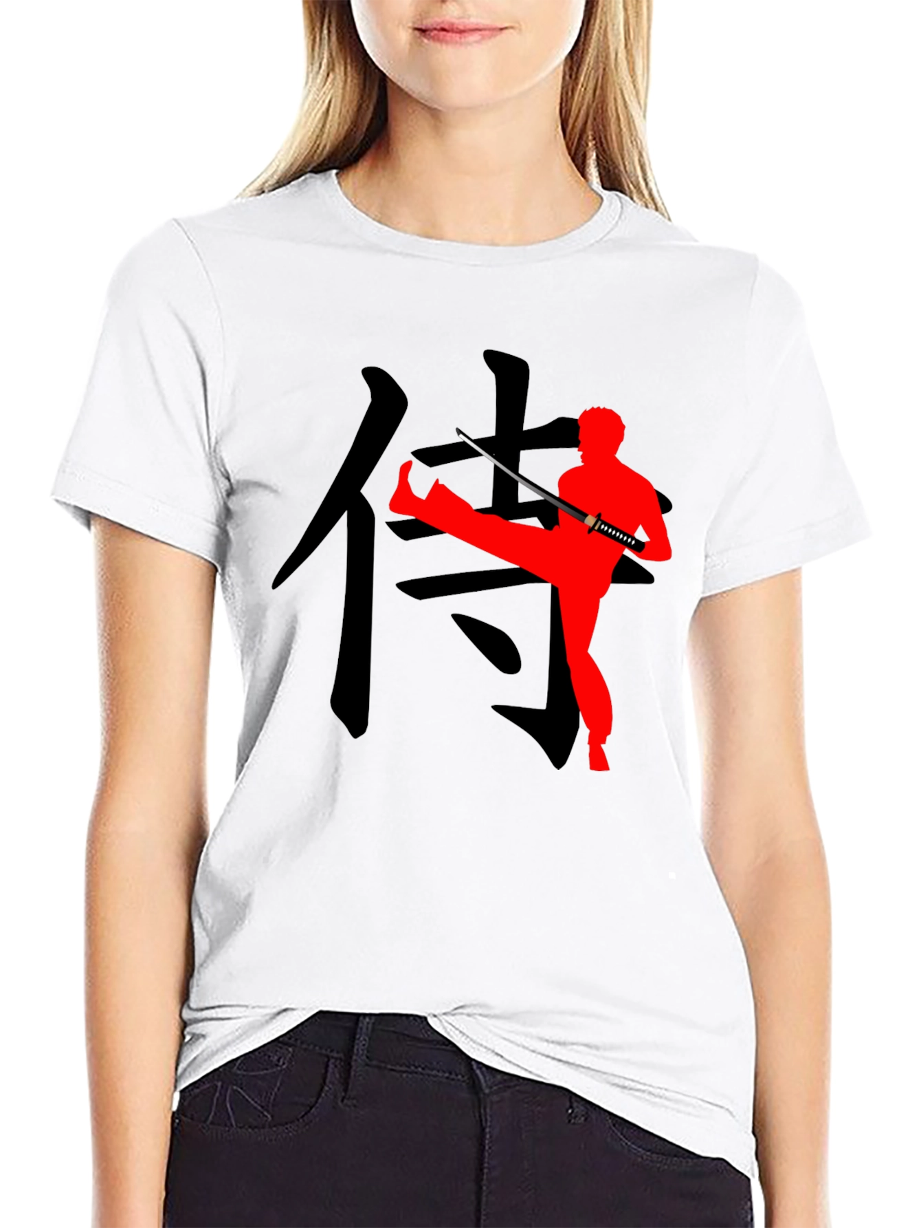 Black Samurai Warrior Graphic Tee view 9