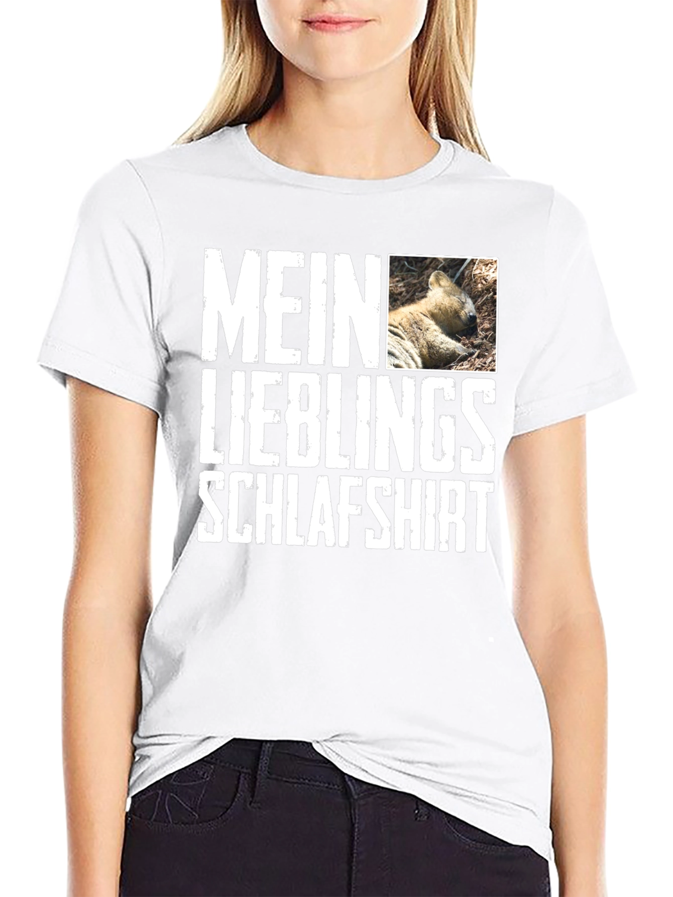 Mein Lieblings Schlafshirt Black Graphic Tee - 9