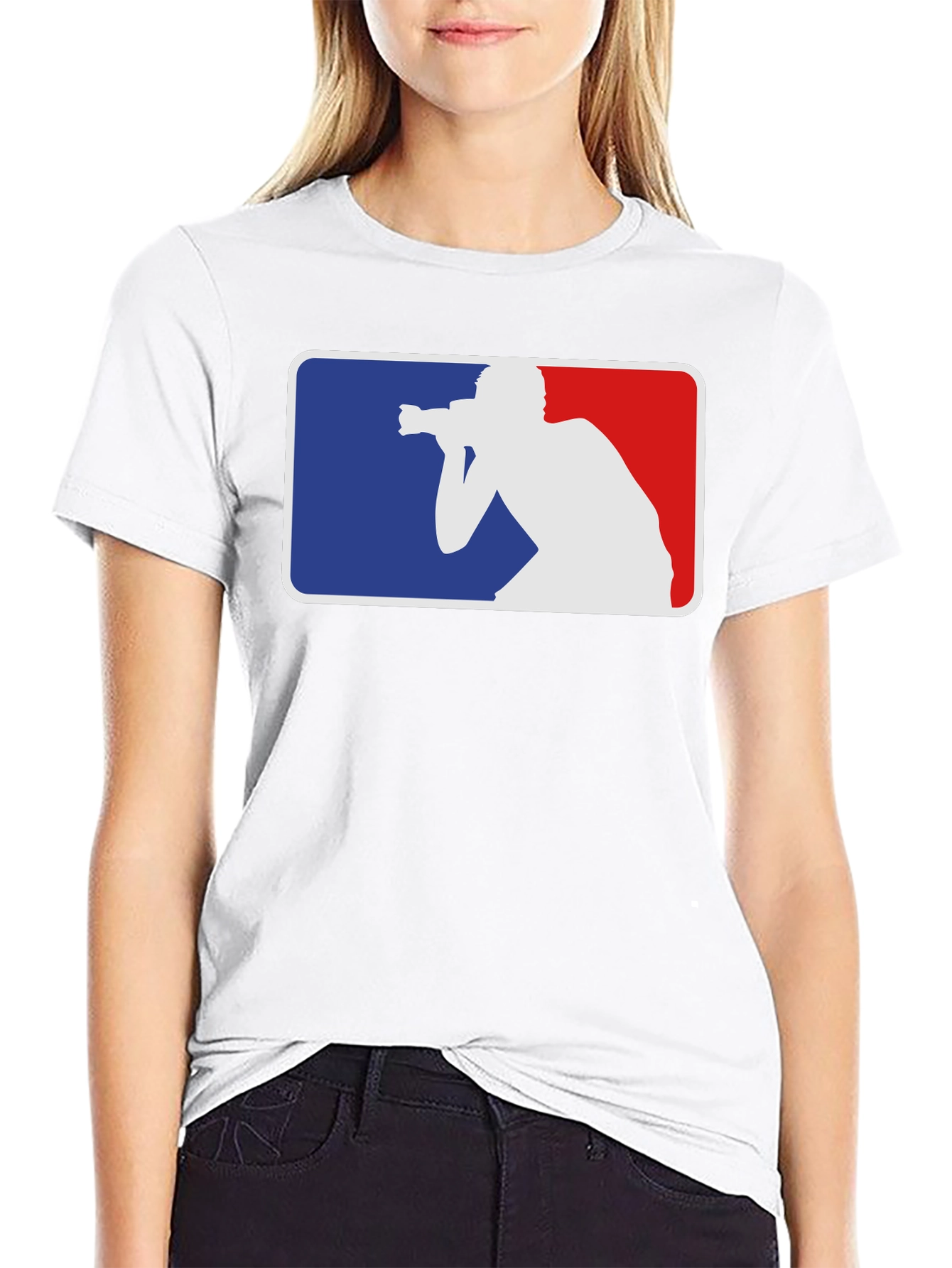 Black Photographer MLB Logo Style T-Shirt view 9