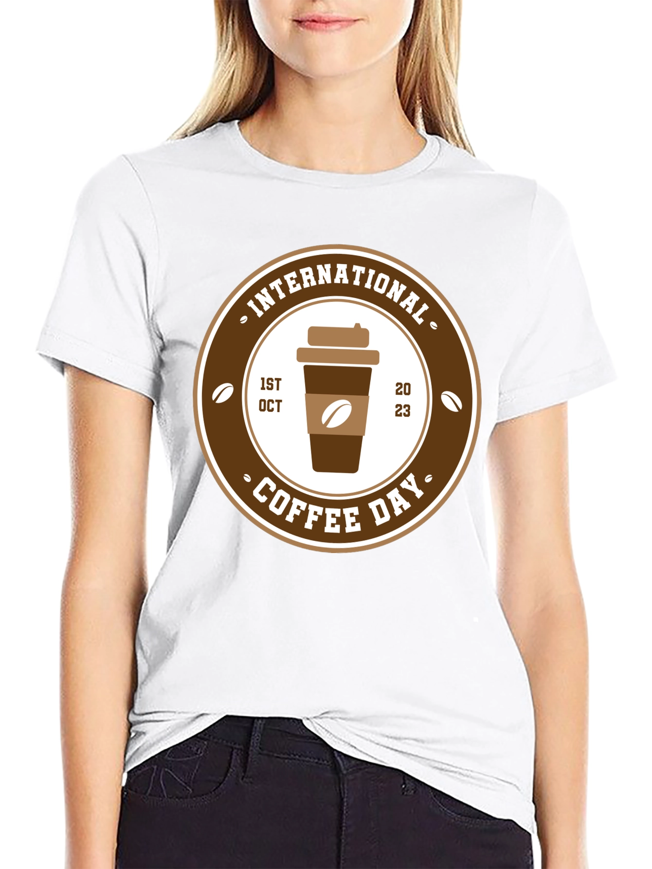 Black International Coffee Day T-Shirt - October 1st, 2023 view 9