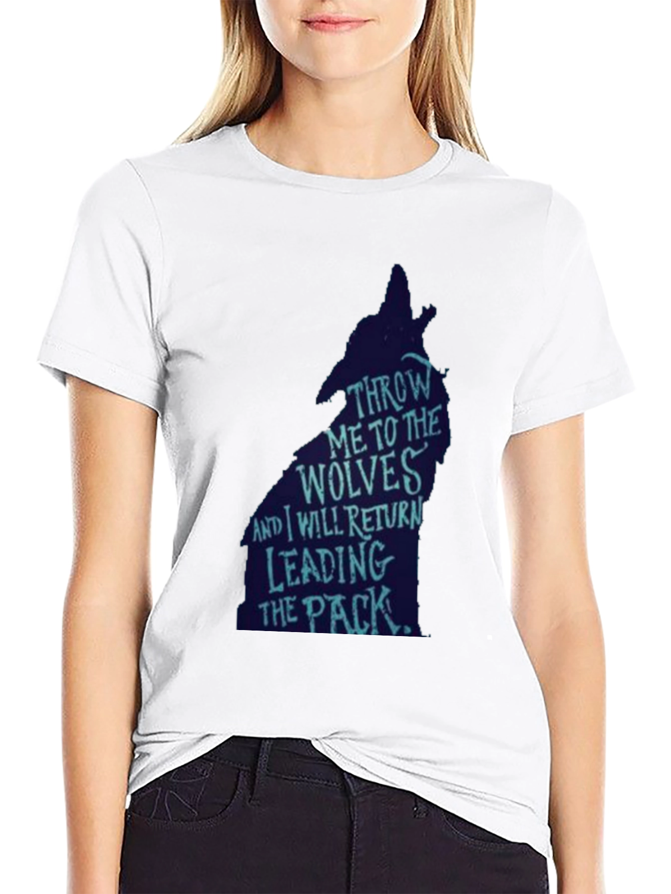 Black Wolf Pack Leader Graphic Tee - Black view 9
