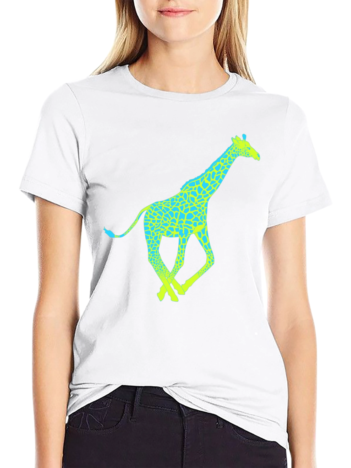 Black Giraffe Graphic Tee - Fun & Stylish Men's T-Shirt view 9