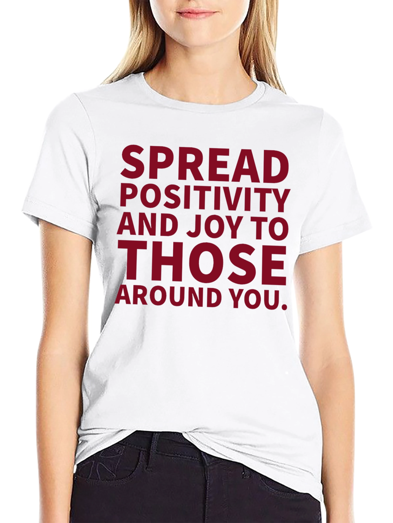 Black Spread Positivity Graphic T-Shirt - Black view 9