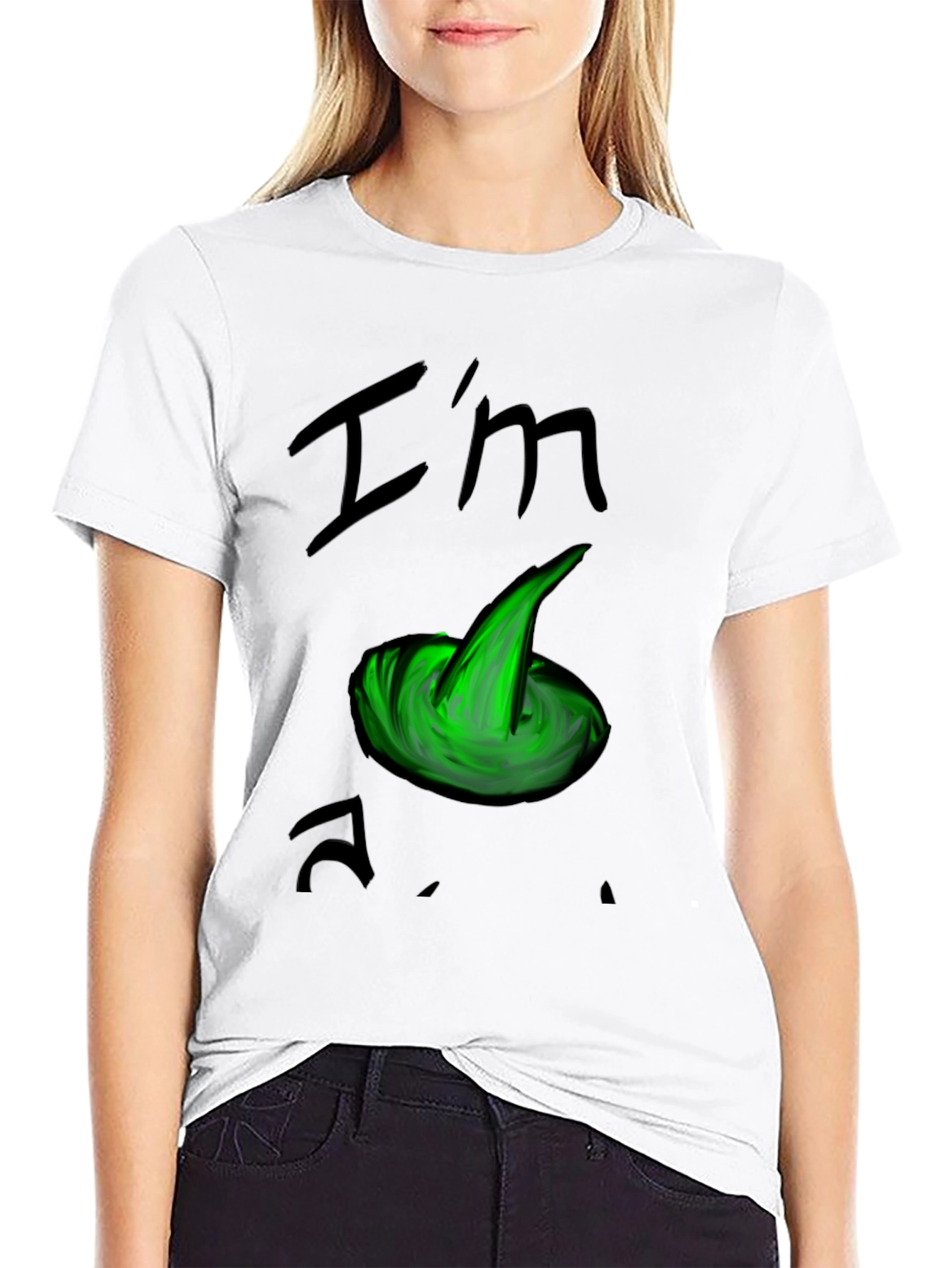 Black I'm A Worm! Funny Graphic Black T-Shirt view 9
