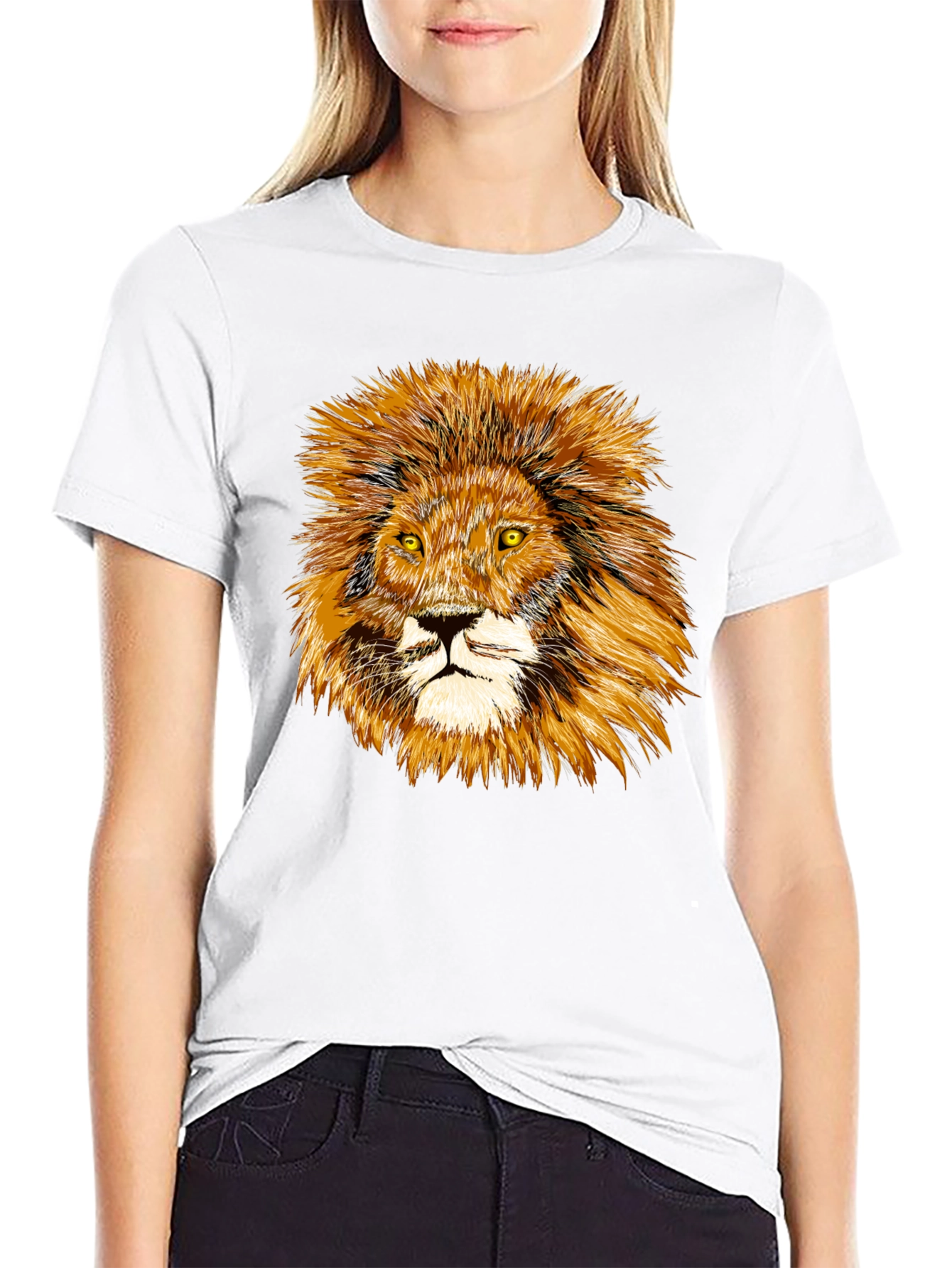 Black Lion Graphic Tee - Black Cotton Comfort view 9