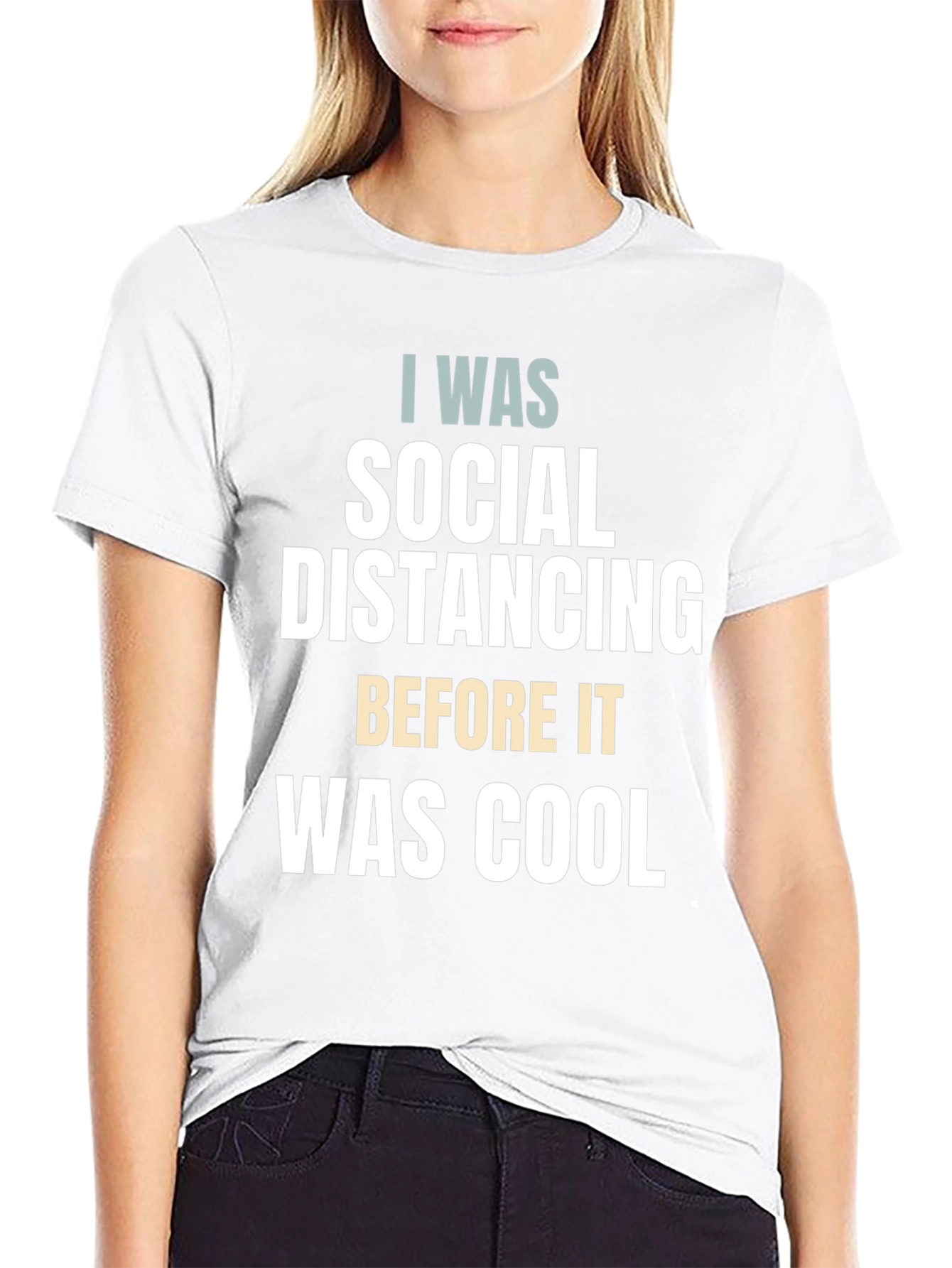 Black Social Distancing Funny Graphic Tee view 9