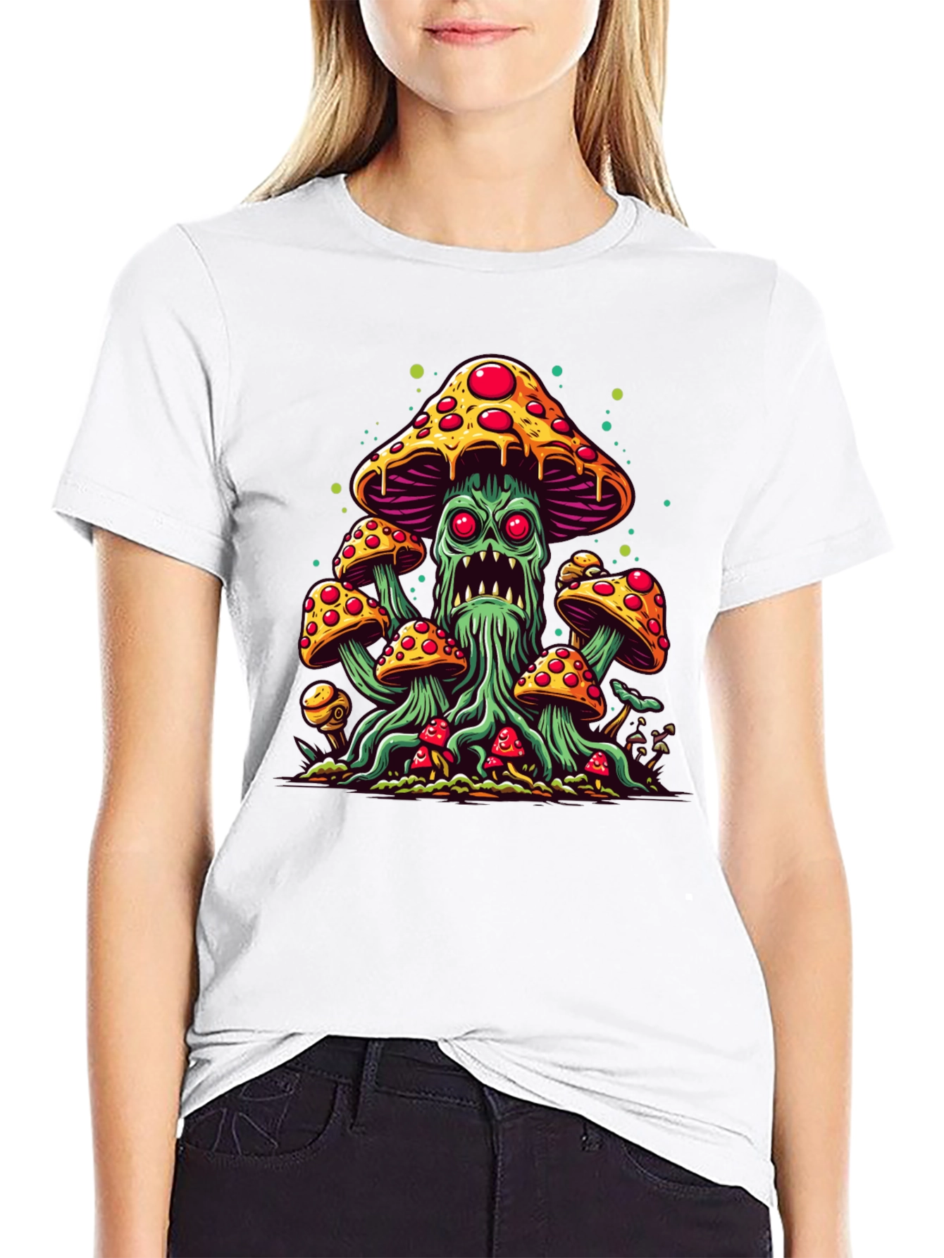 Black Funky Mushroom T-Shirt view 9