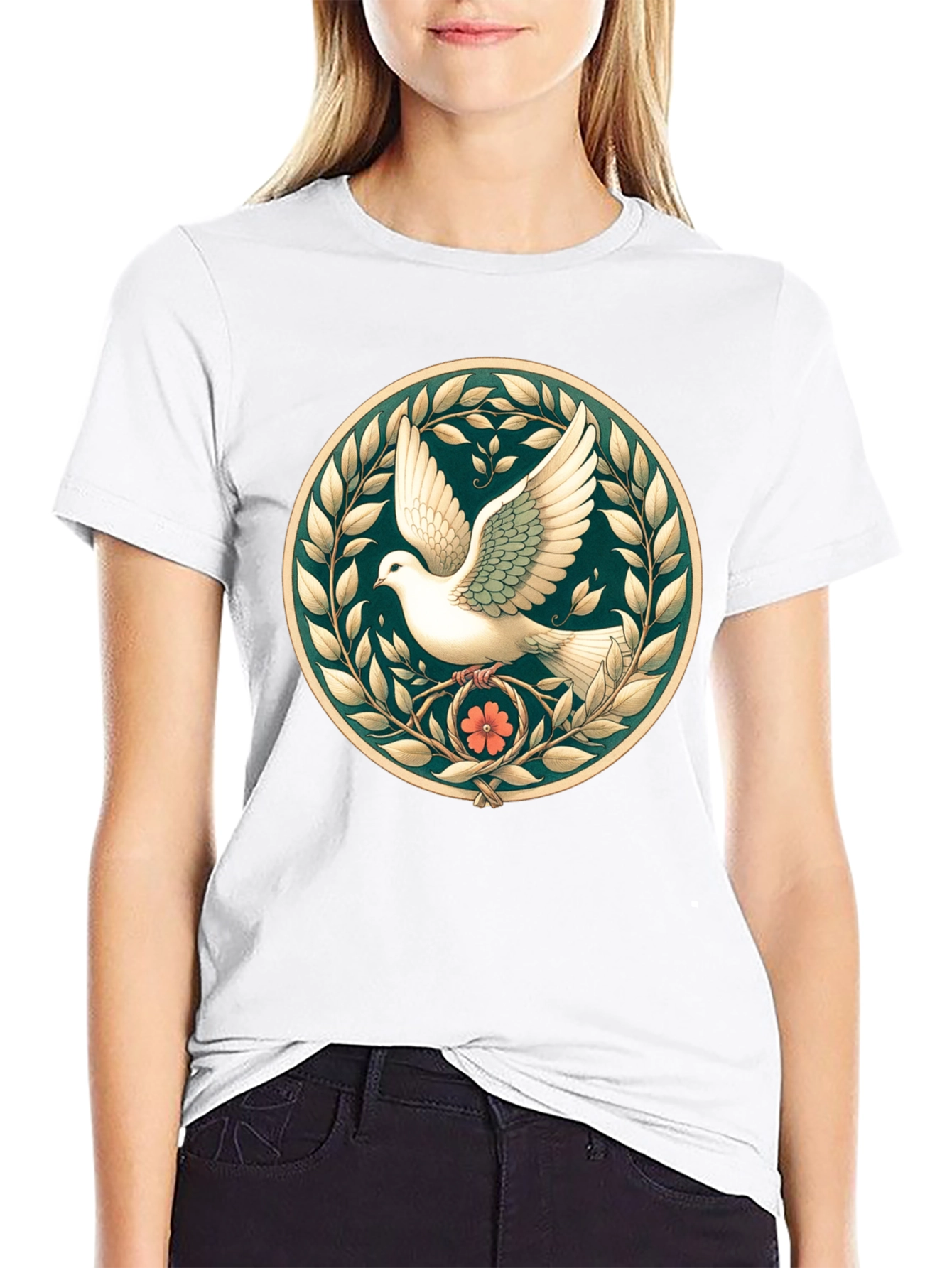 Peace Dove Graphic Tee - Black Unisex Shirt - 9
