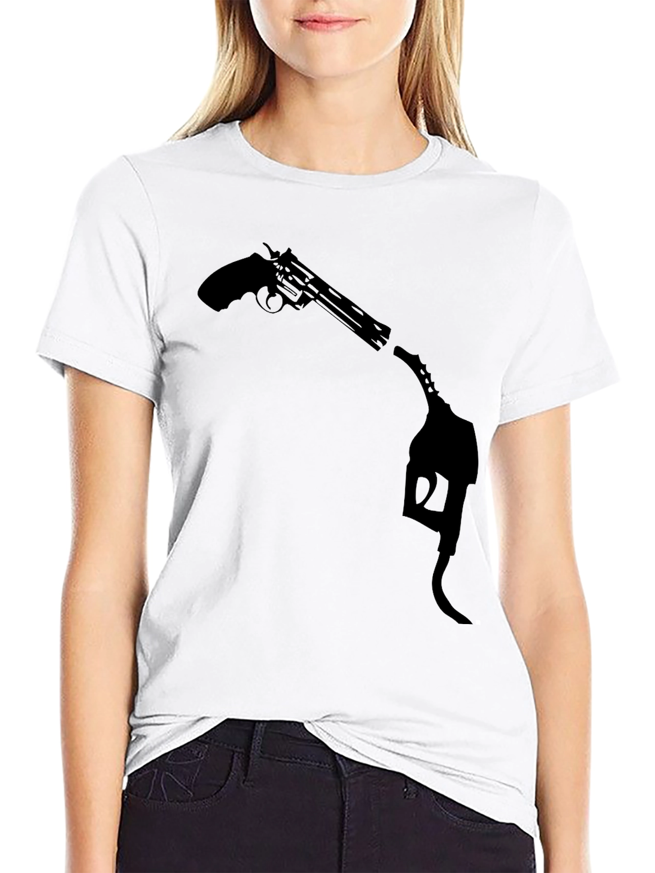 Gun and Gas Pump T-Shirt - Fuel Your Style! - 9