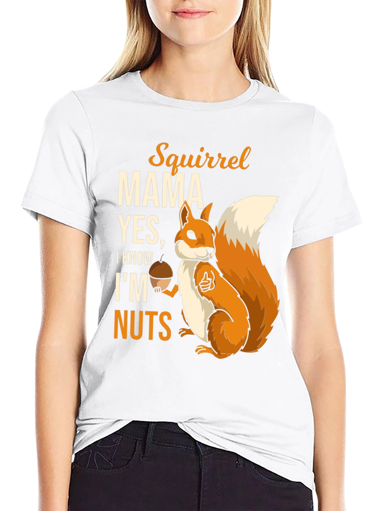 Black Squirrel Mama T-Shirt - I Know I'm Nuts Funny Graphic Tee view 9