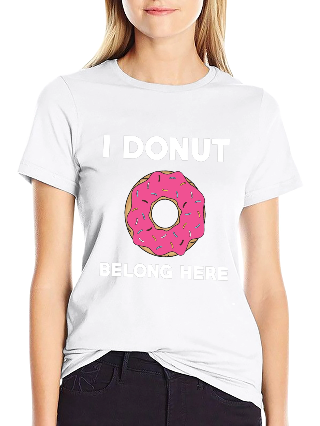 Black I DONUT Belong Here Graphic Tee view 9